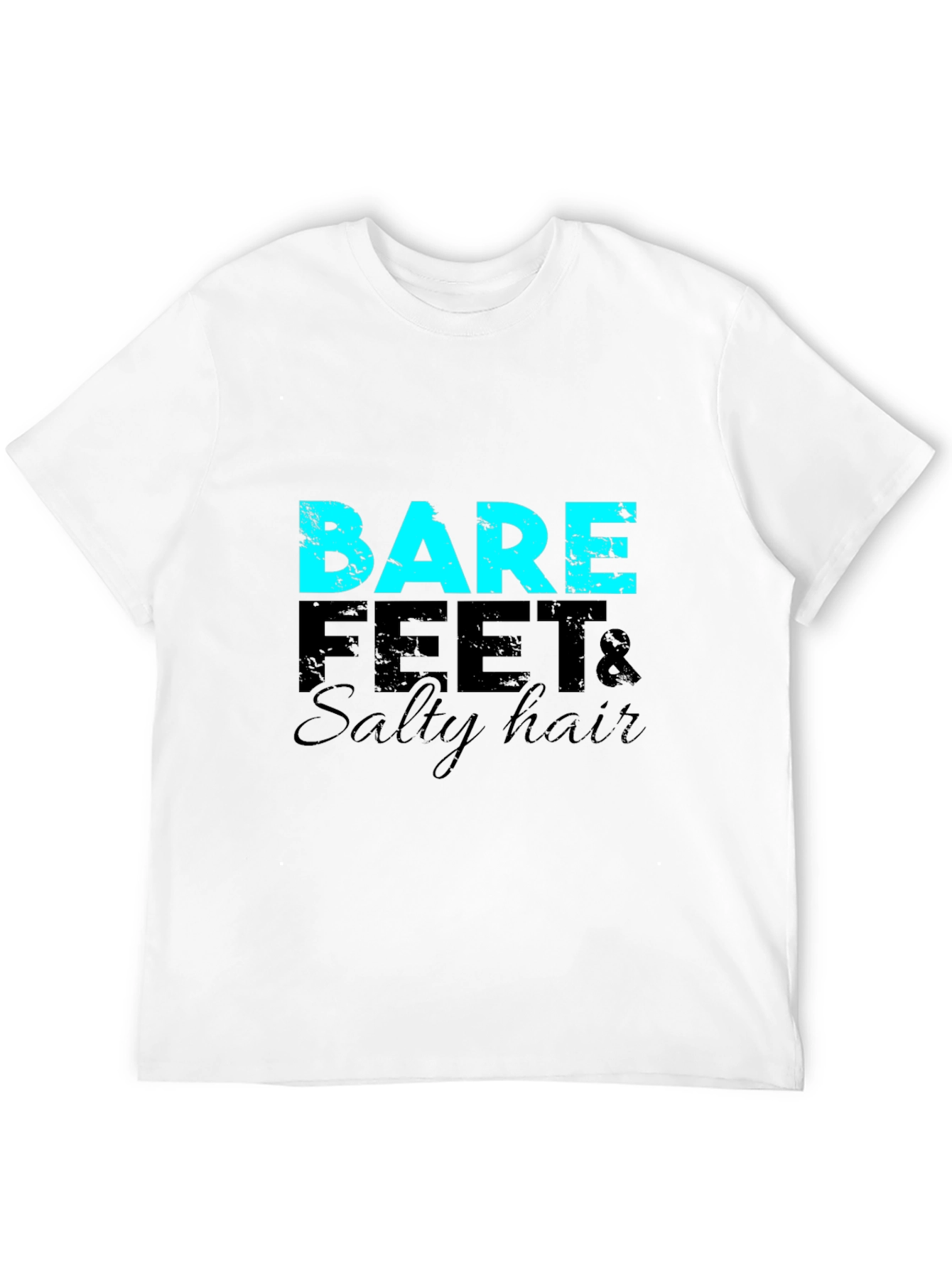 Bare Feet & Salty Hair Graphic T-Shirt - Black