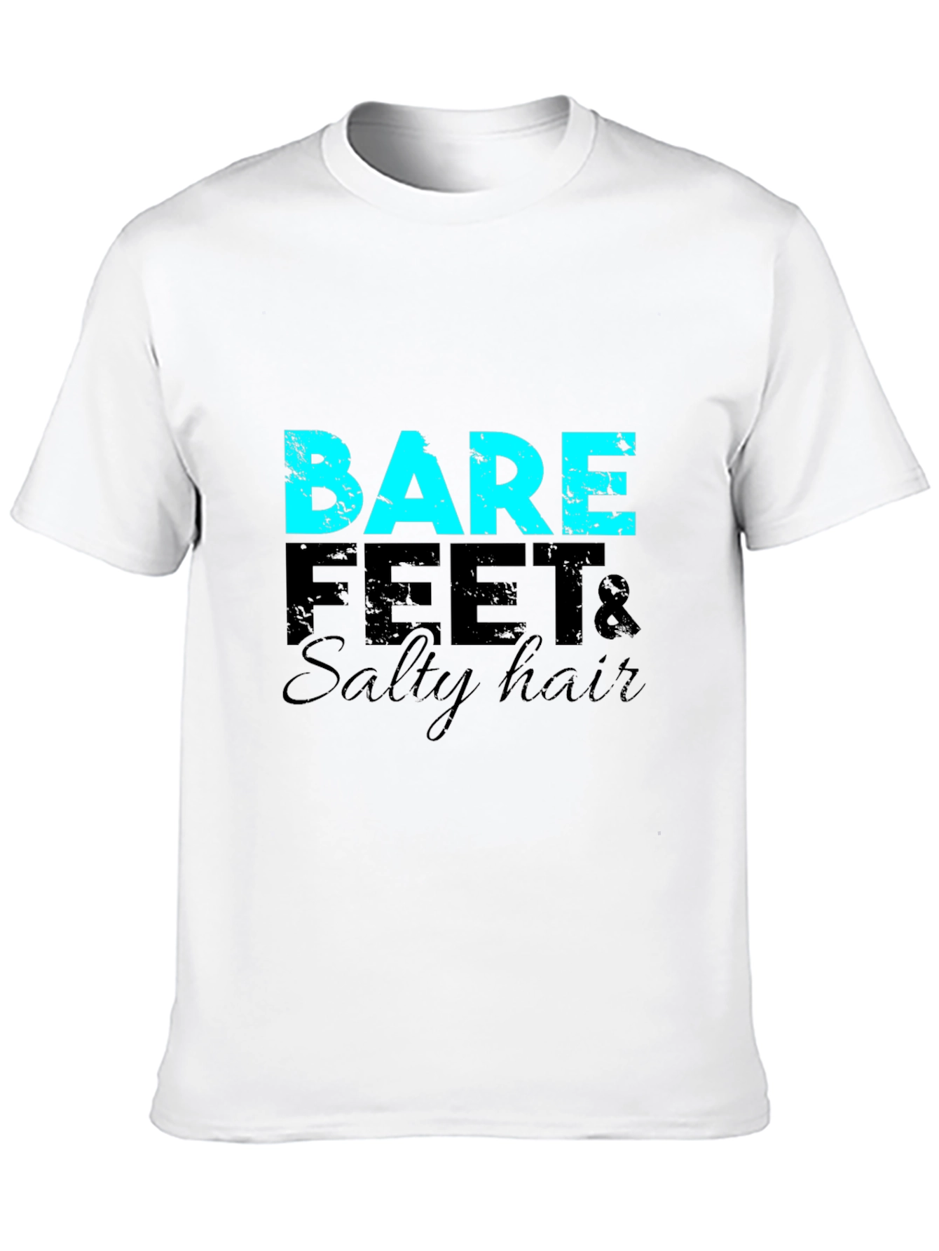 Bare Feet & Salty Hair Graphic T-Shirt - Black