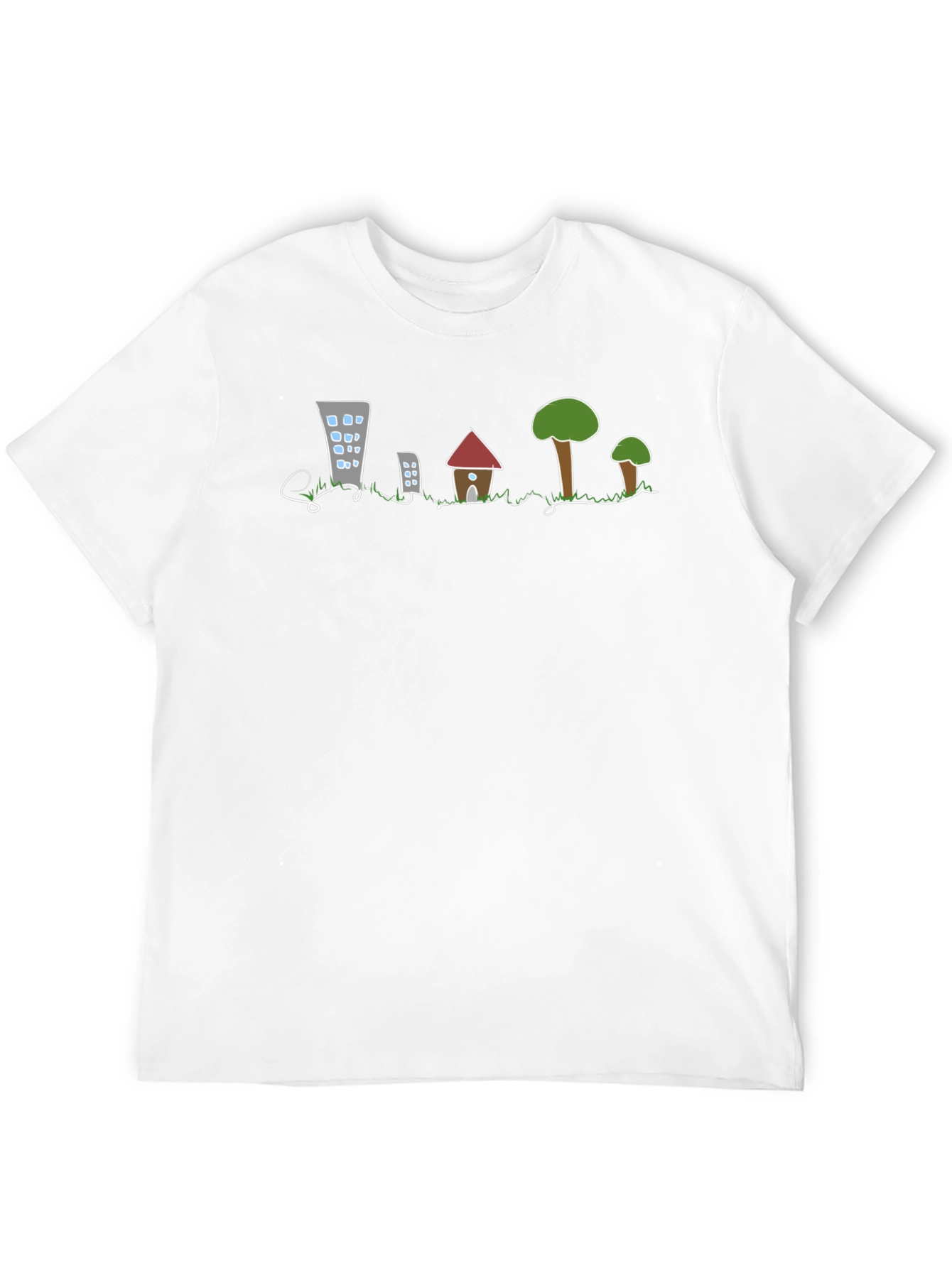 Cityscape Sketch Tee - Urban & Nature Design