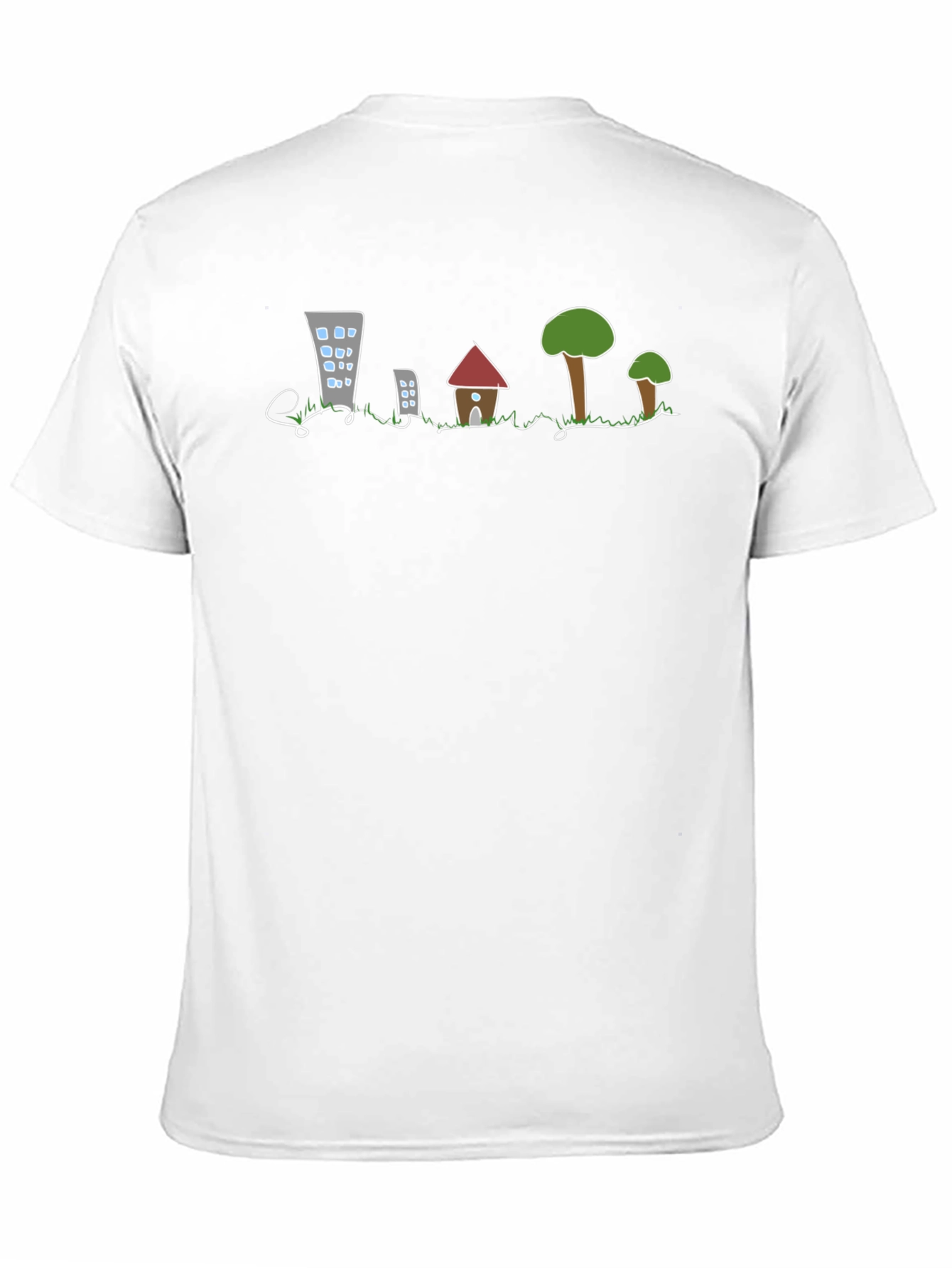 Cityscape Sketch Tee - Urban & Nature Design