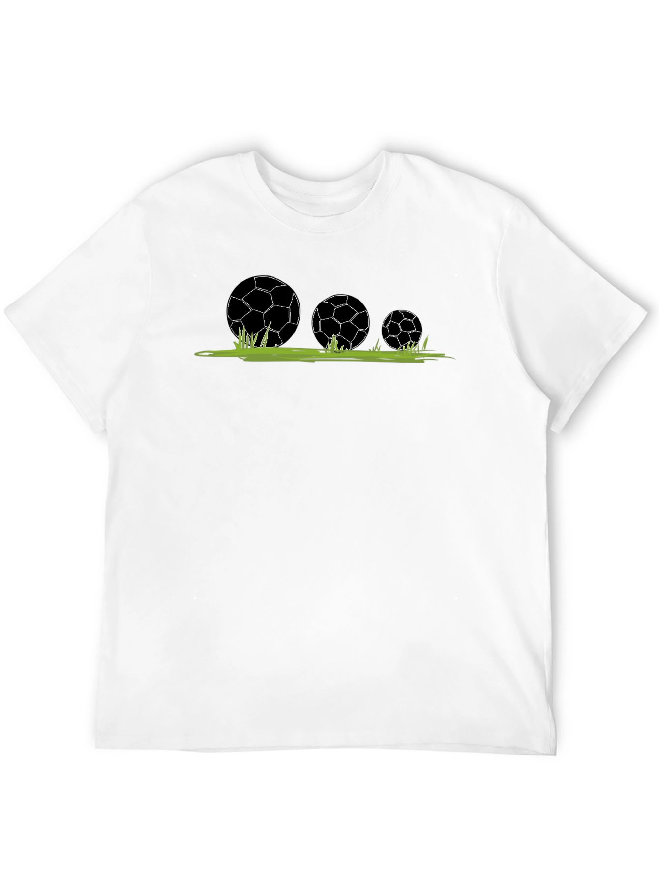 Soccer Balls in Grass Graphic T-Shirt