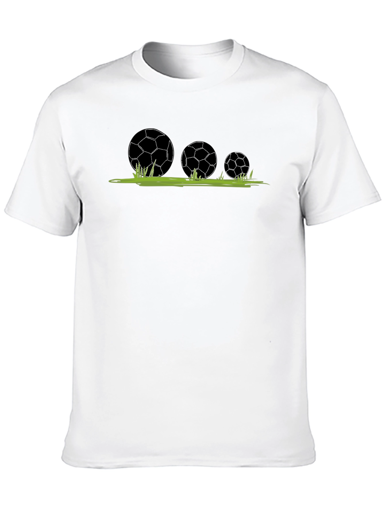 Soccer Balls in Grass Graphic T-Shirt