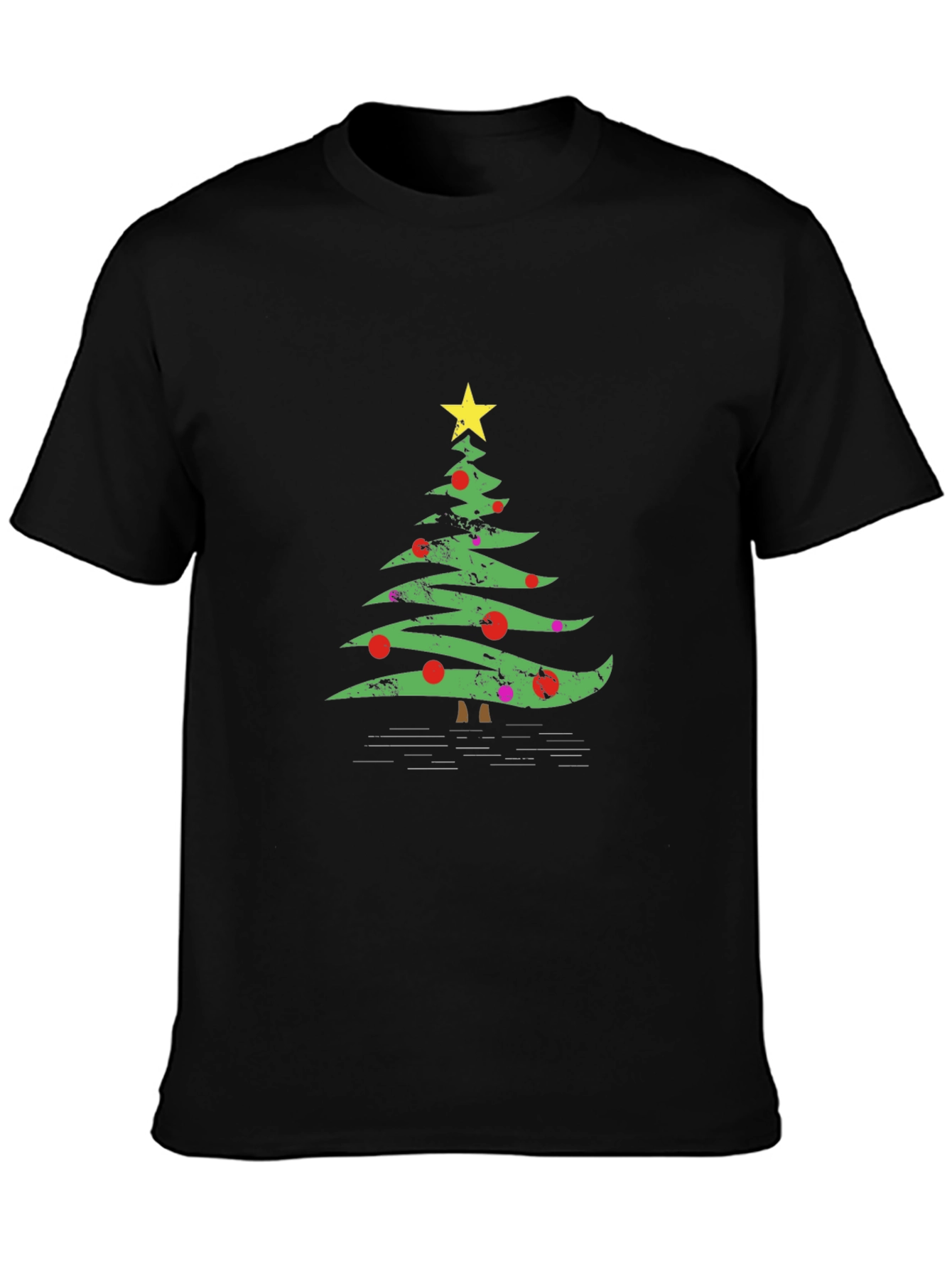 Christmas Tree Graphic Tee - Holiday Festive Style