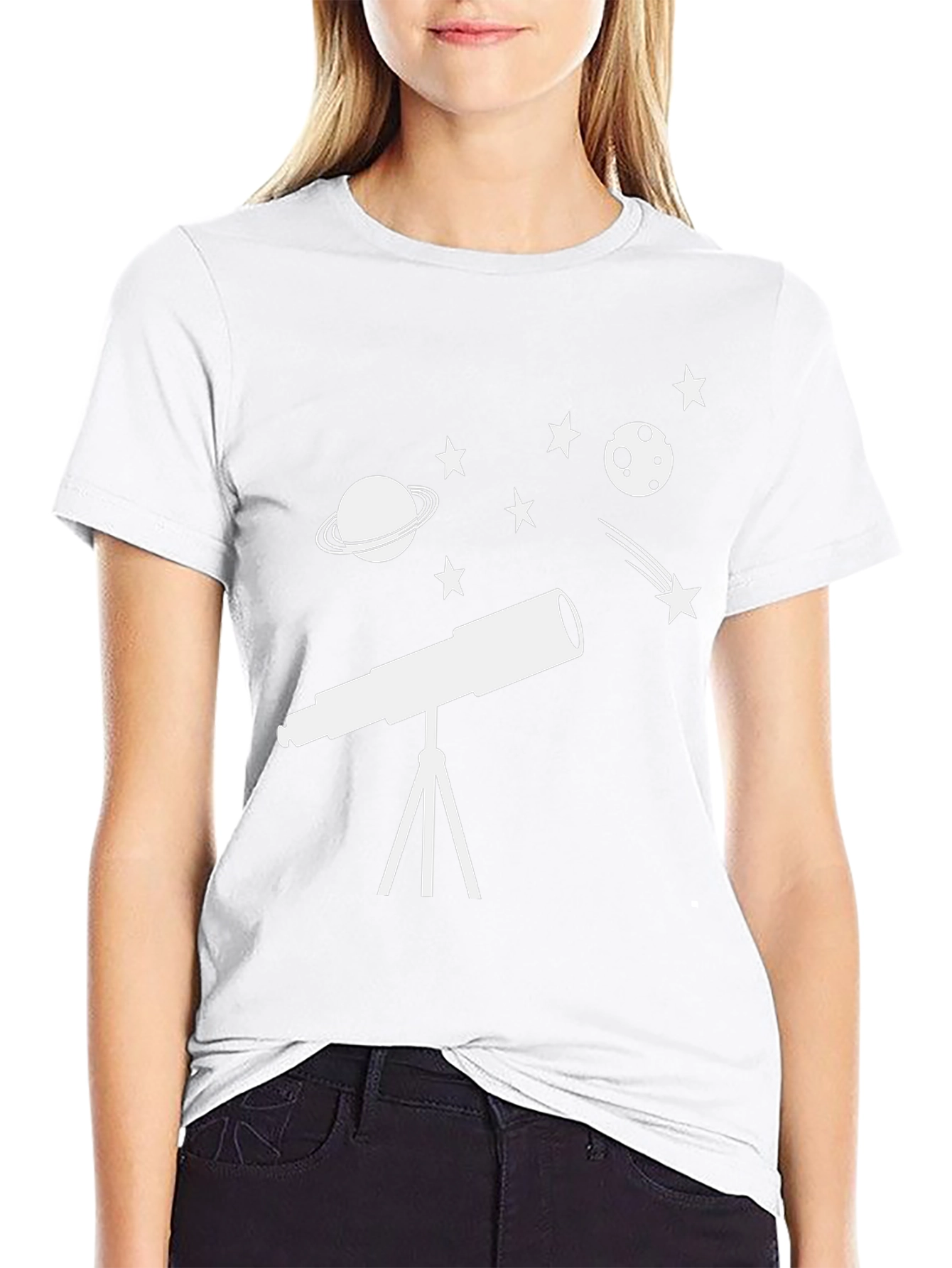 Astronomy Telescope T-Shirt - Space Design
