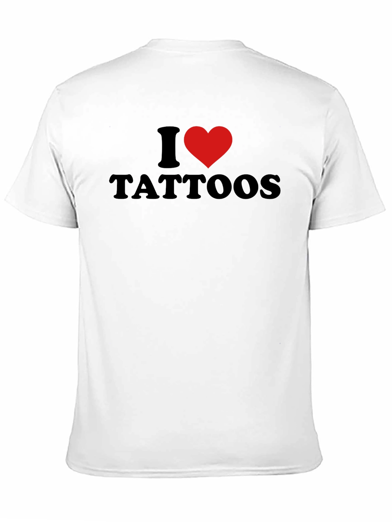 I Heart Tattoos Mens Black Graphic Tee