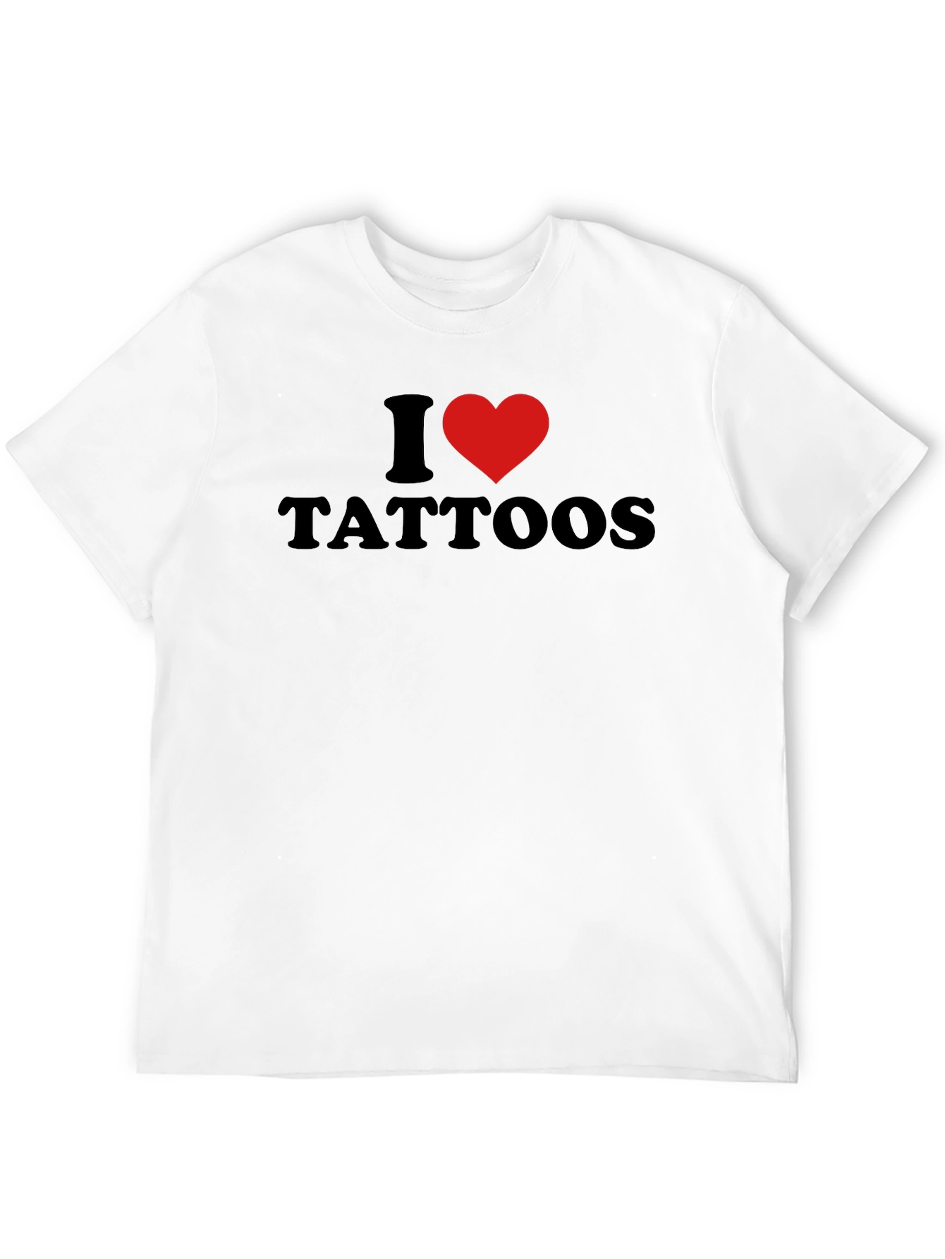 I Heart Tattoos Mens Black Graphic Tee