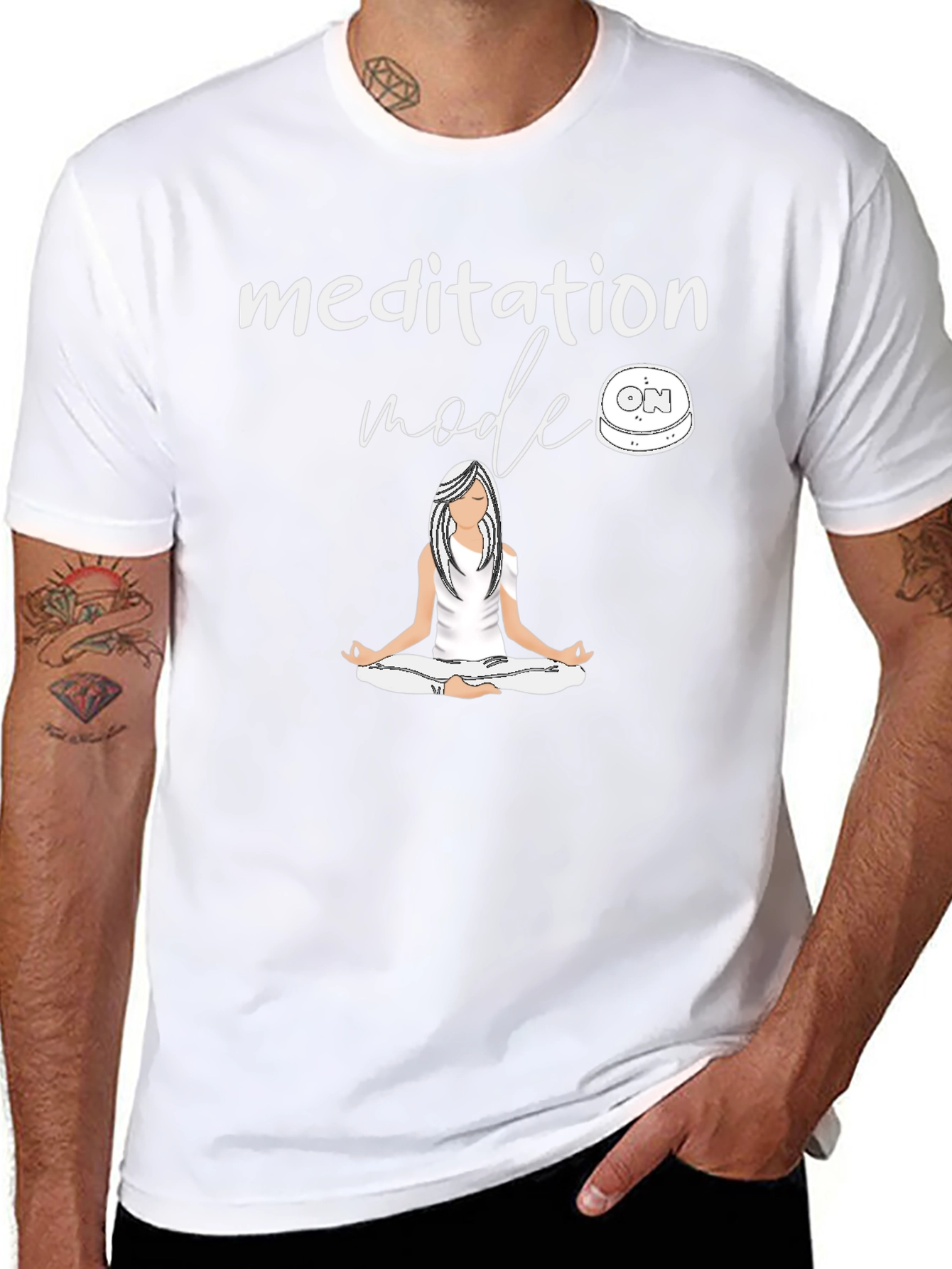 Meditation Mode Graphic Tee - Relax and Unwind