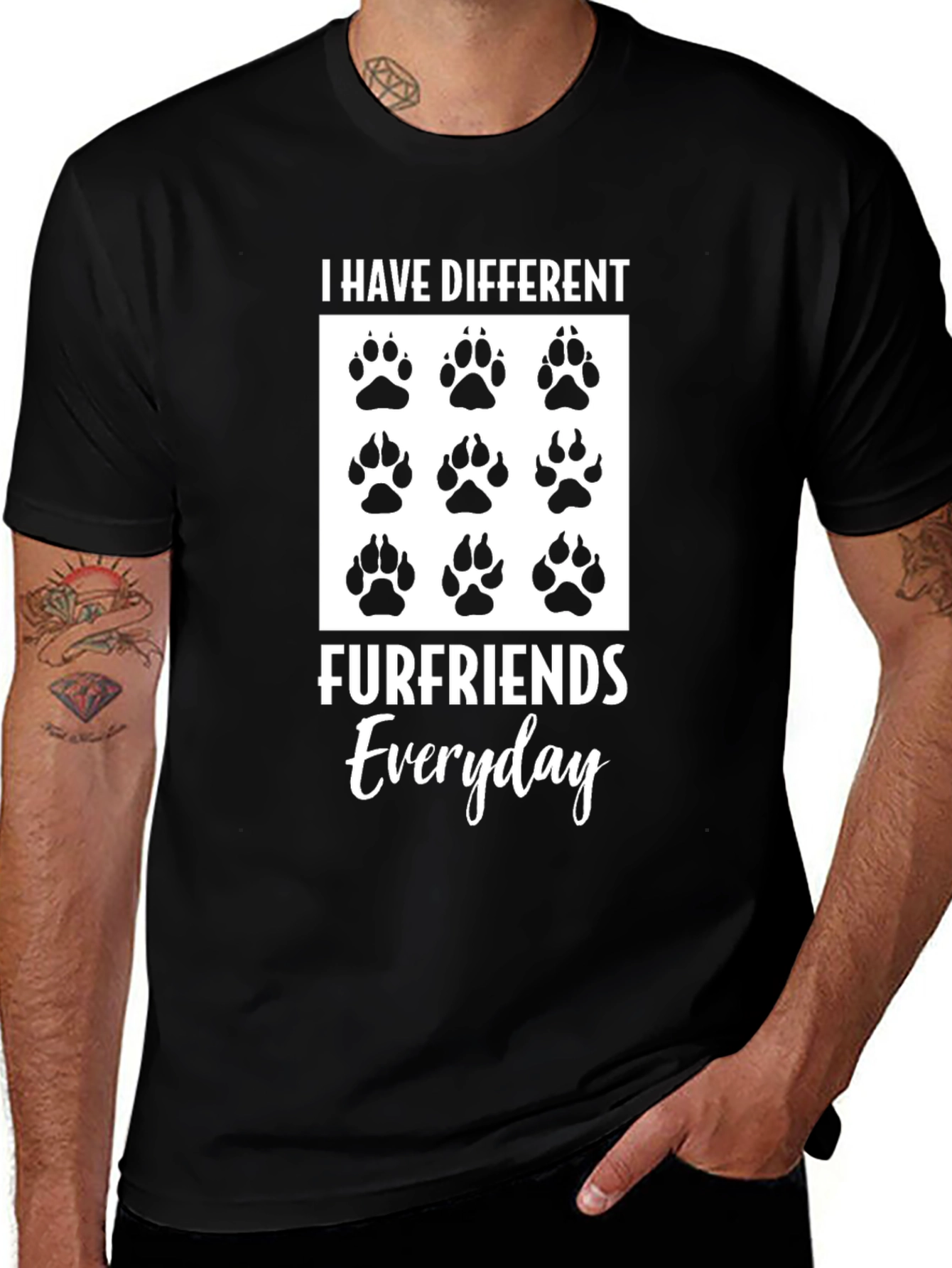 Different Furfriends Everyday Graphic T-Shirt
