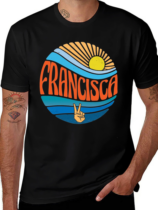 Francisca Retro Graphic Tee - Peace & Sunshine T-Shirt
