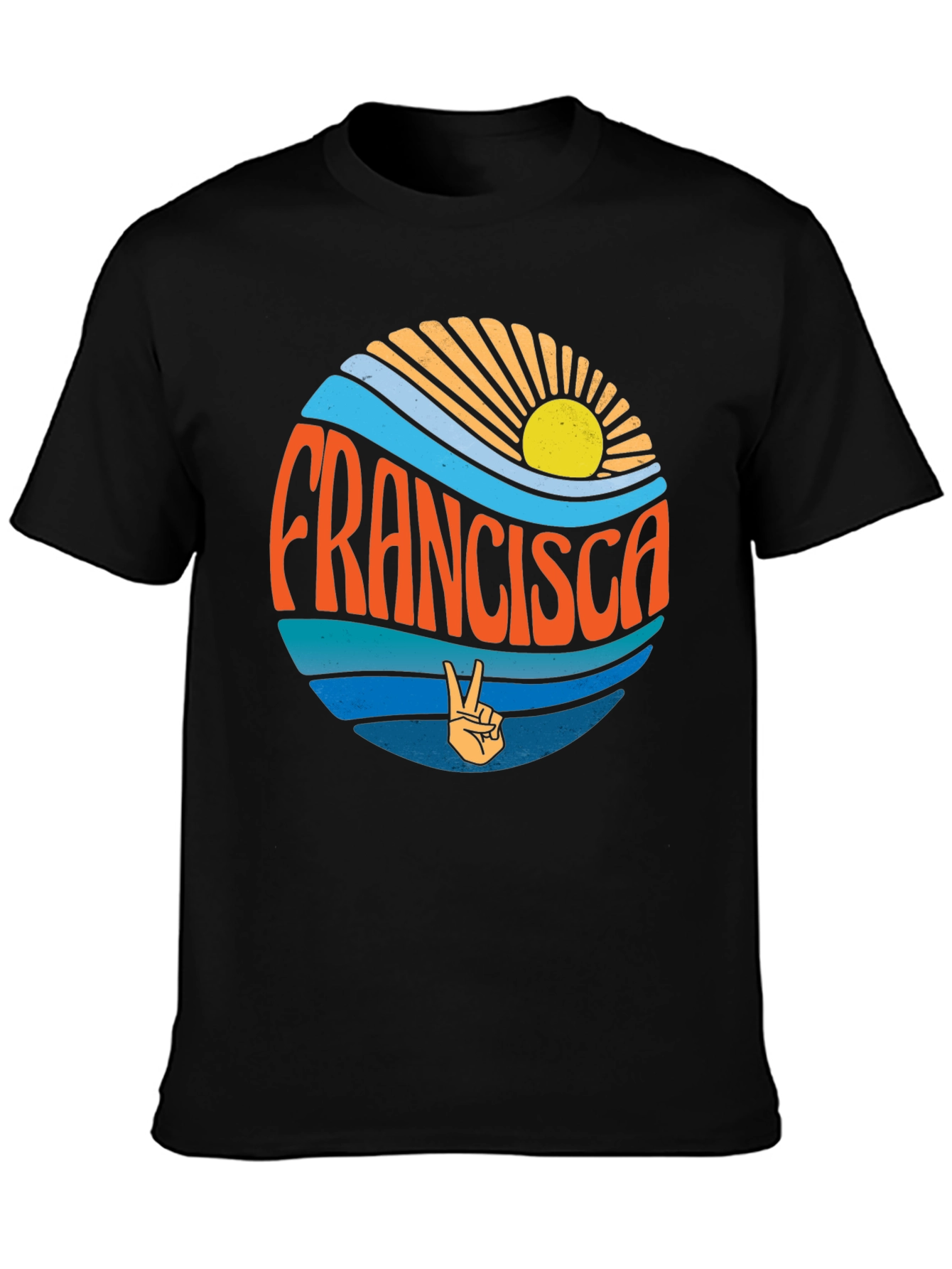 Francisca Retro Graphic Tee - Peace & Sunshine T-Shirt