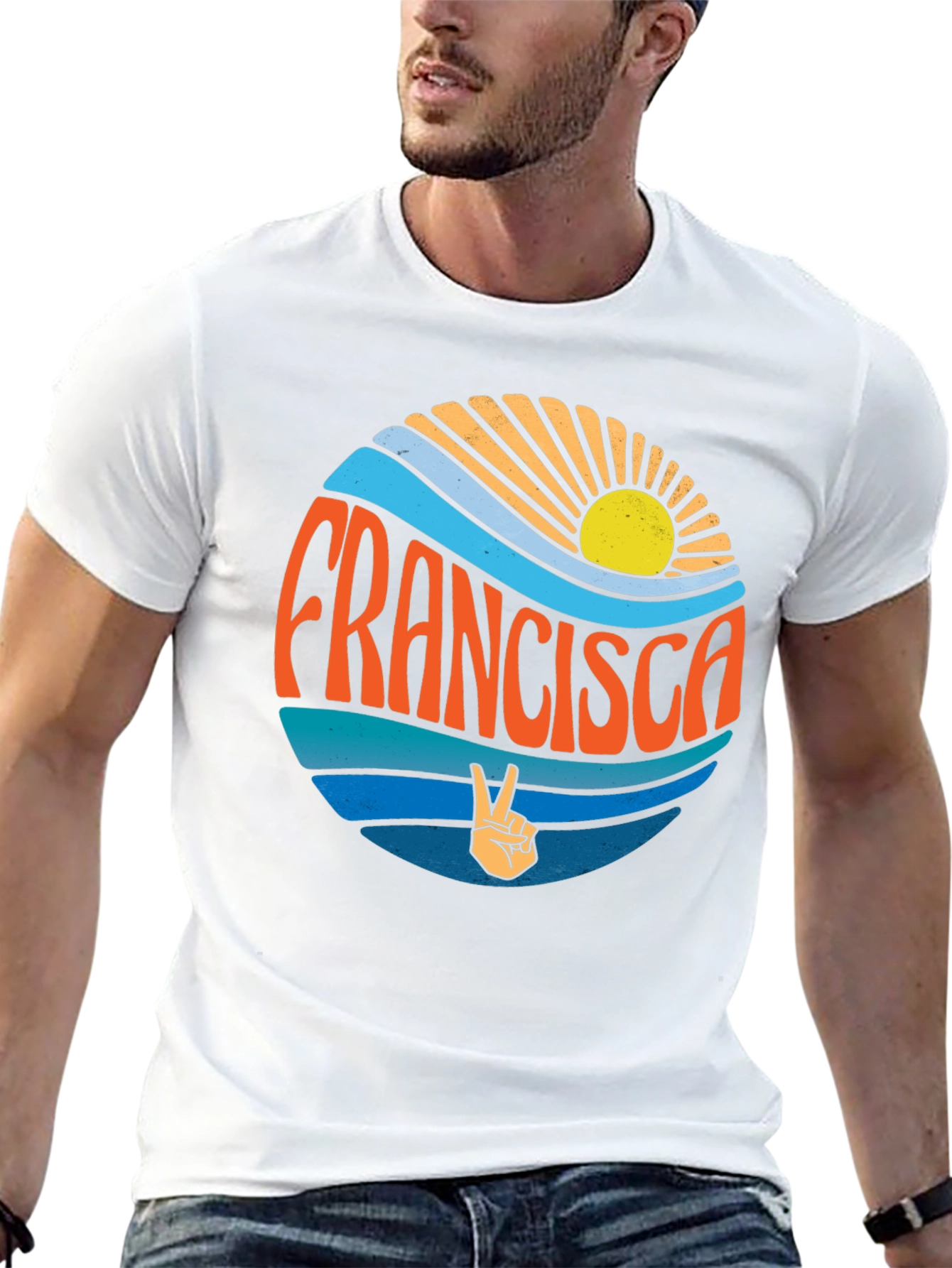 Francisca Retro Graphic Tee - Peace & Sunshine T-Shirt