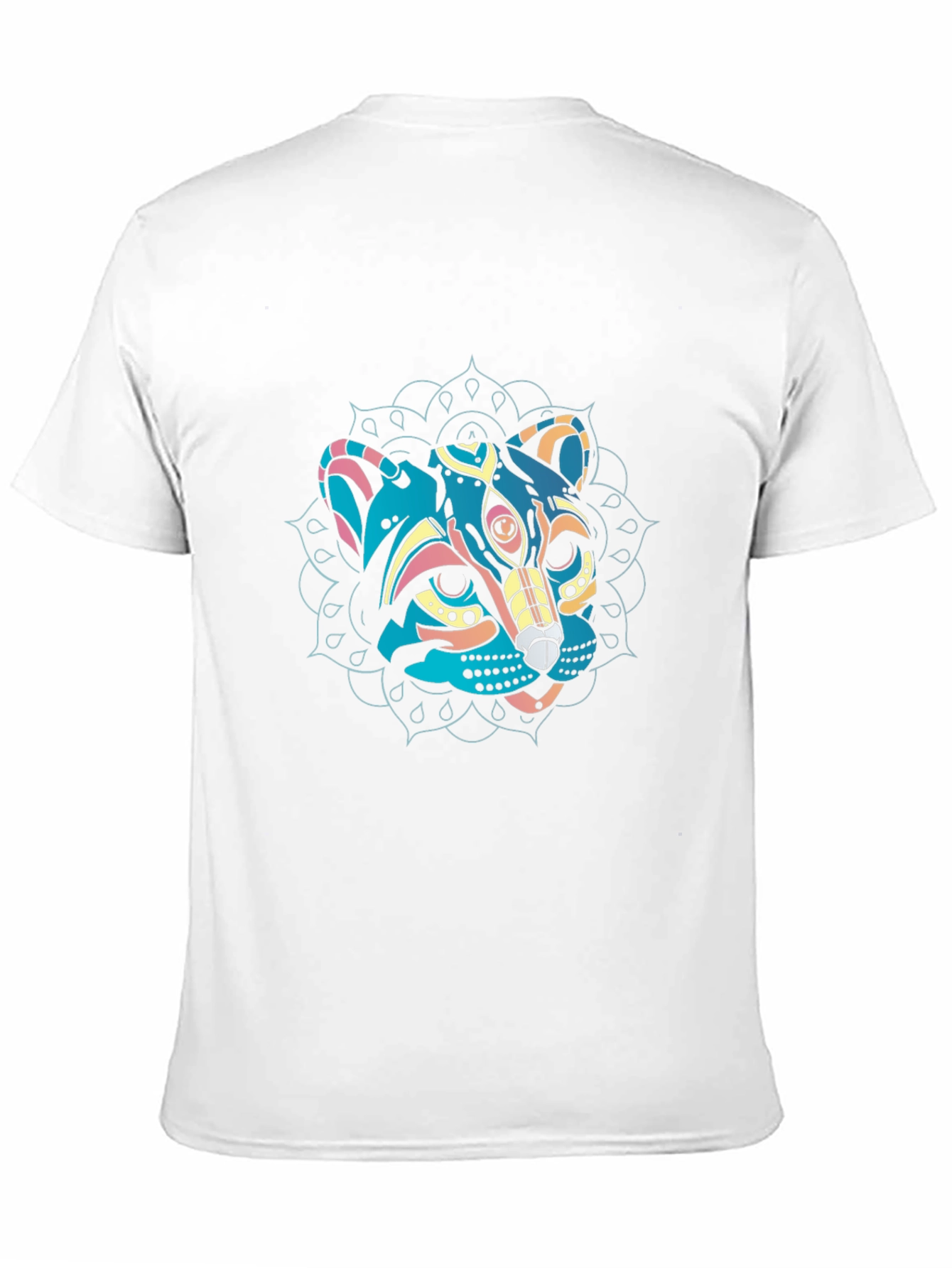 Mystic Cat Mandala Black T-Shirt
