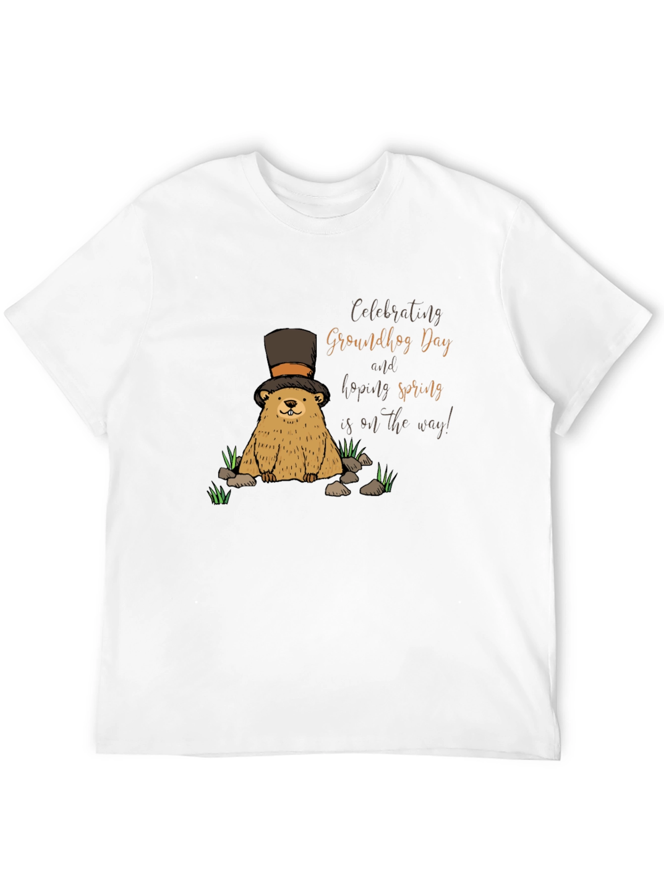 Groundhog Day T-Shirt - Hoping for Spring!