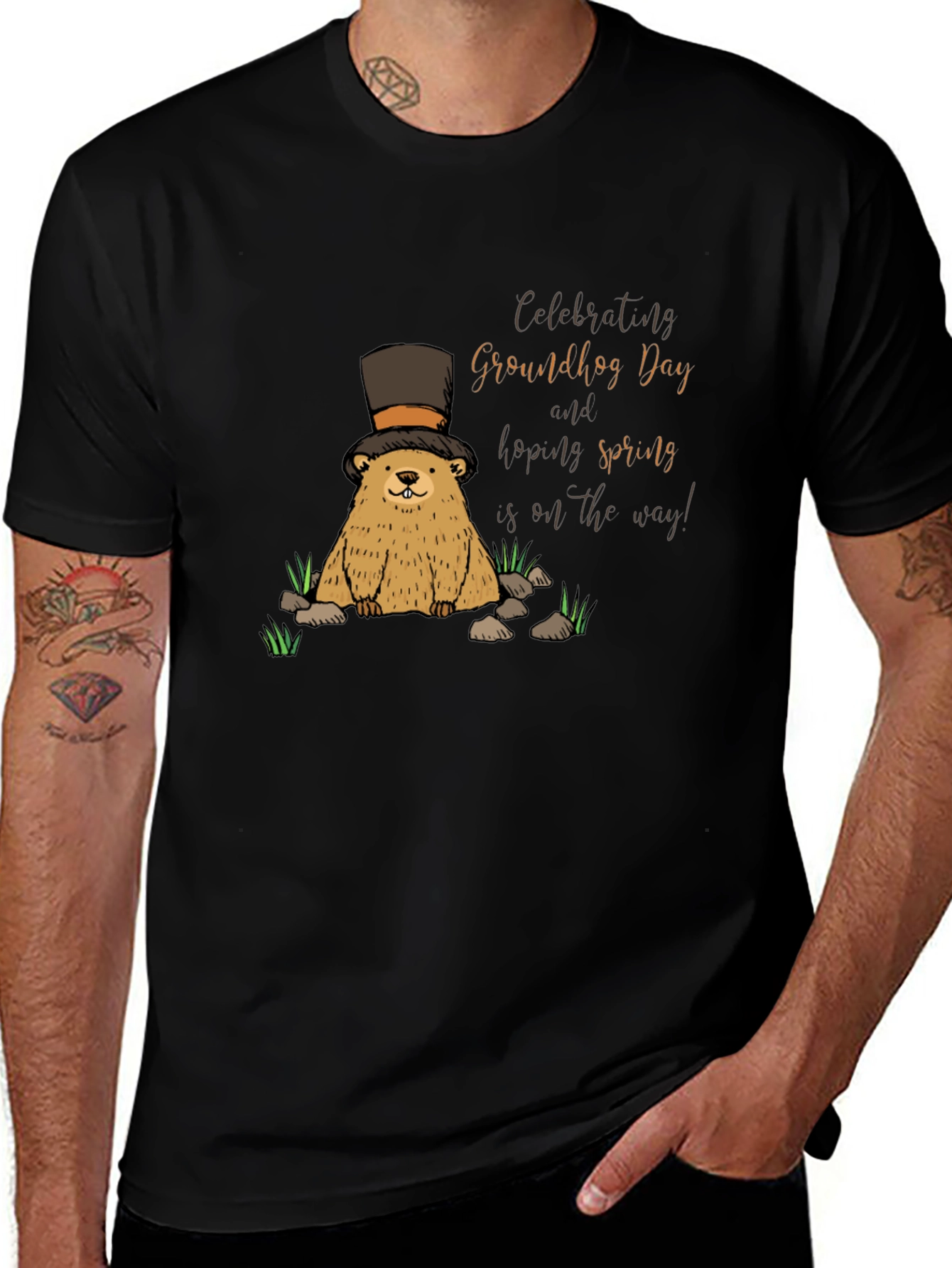 Groundhog Day T-Shirt - Hoping for Spring!