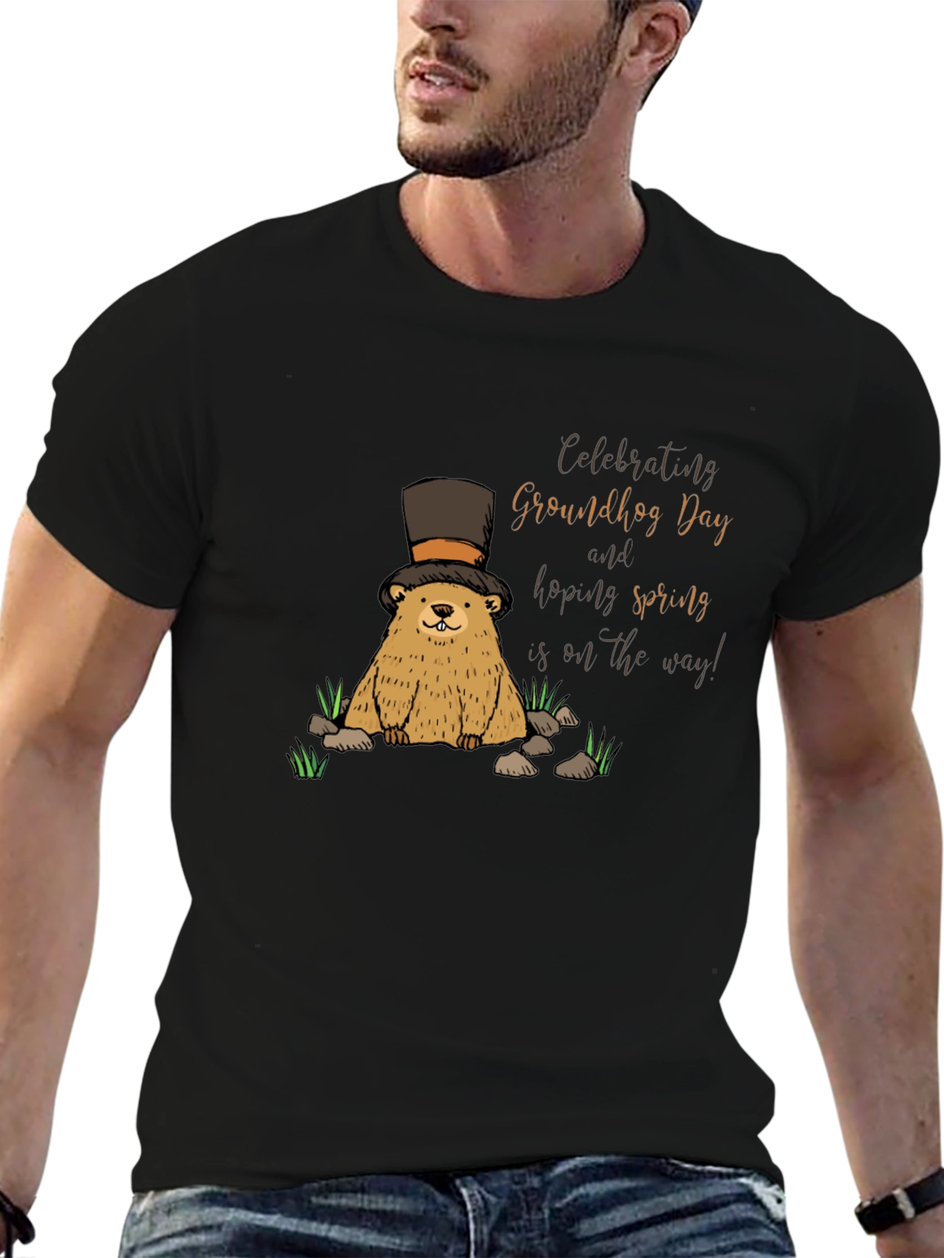 Groundhog Day T-Shirt - Hoping for Spring!