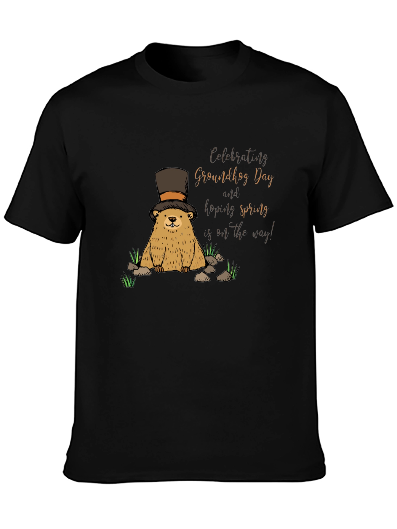 Groundhog Day T-Shirt - Hoping for Spring!