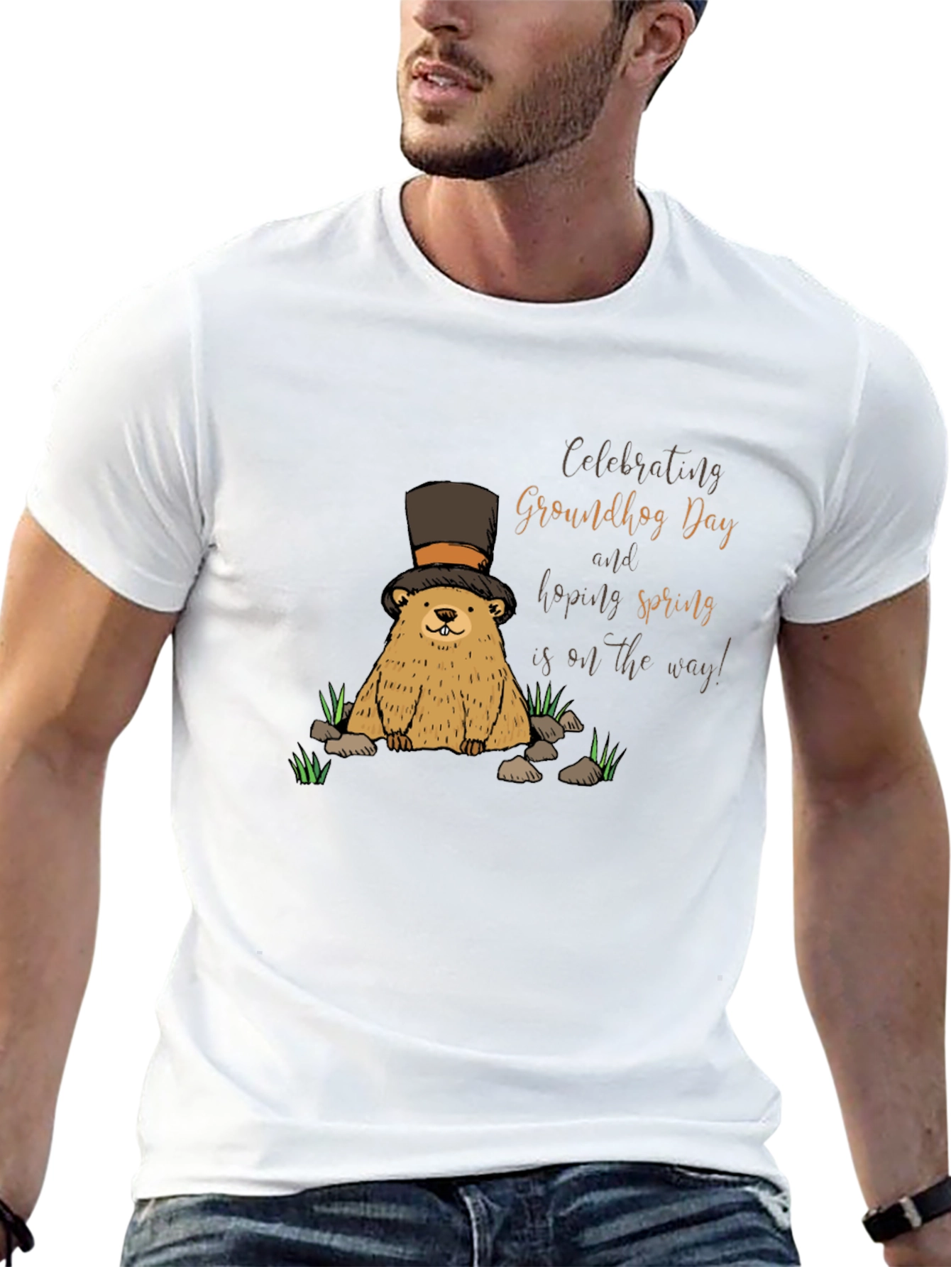 Groundhog Day T-Shirt - Hoping for Spring!