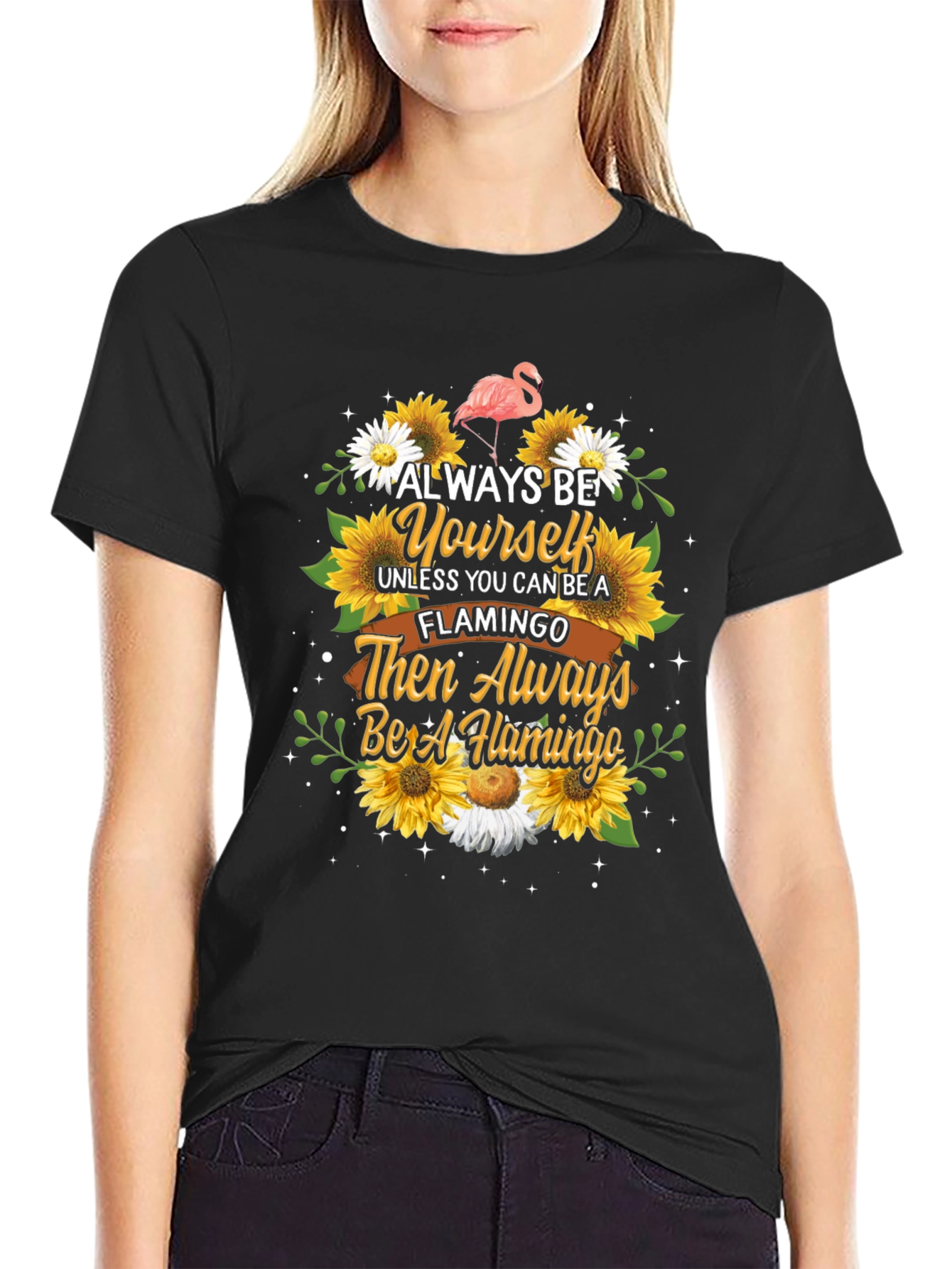Always Be Yourself Flamingo Graphic Tee