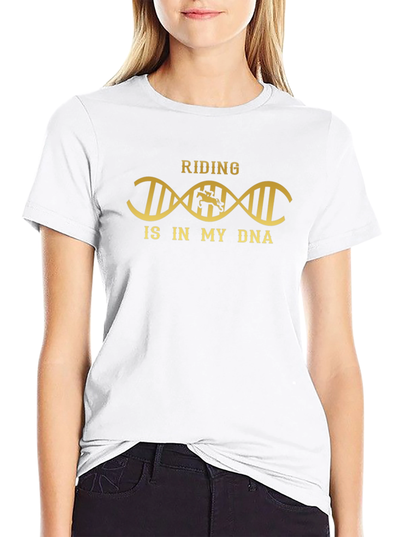 Riding is in My DNA Black Graphic Tee