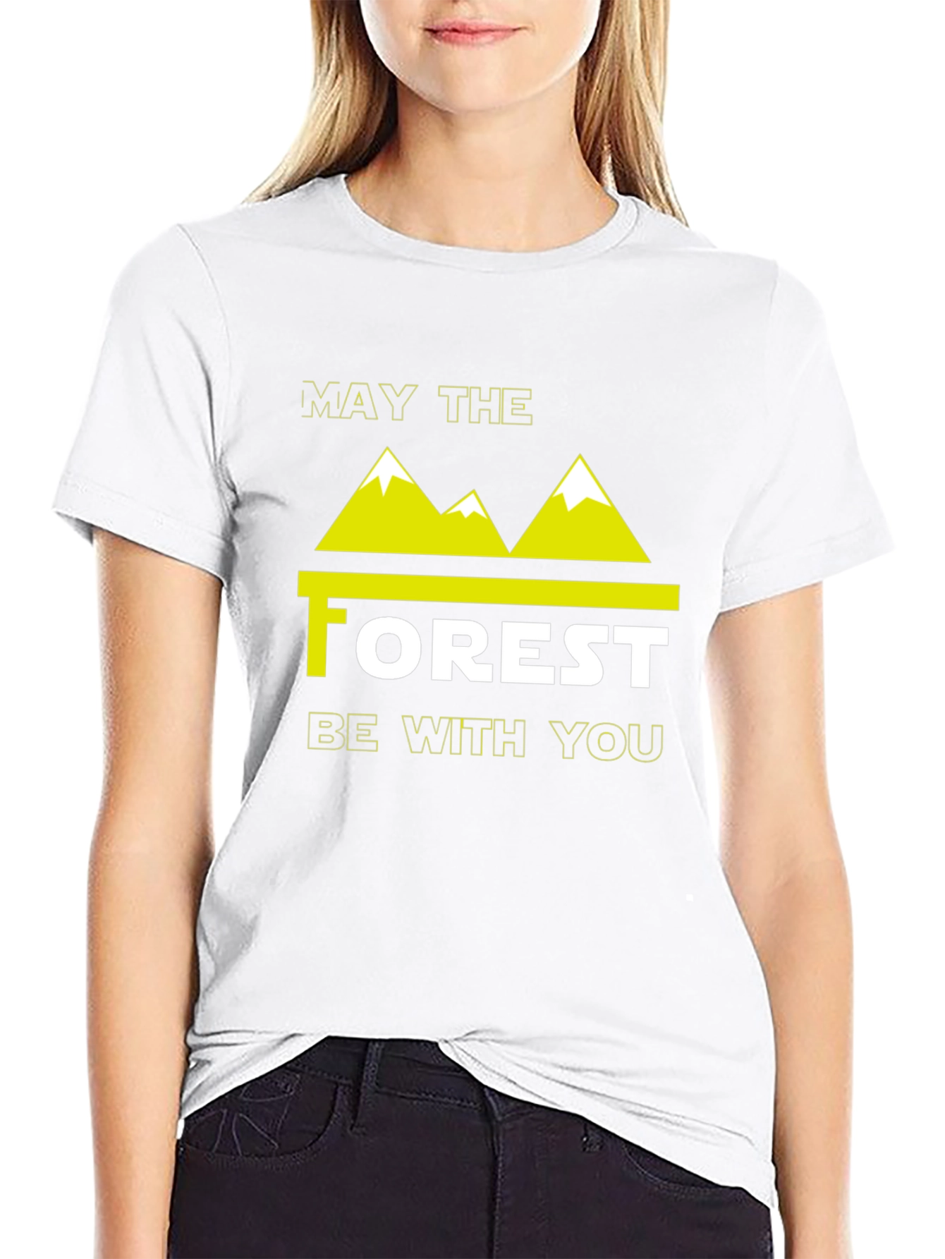 May The Forest Be With You Black T-Shirt