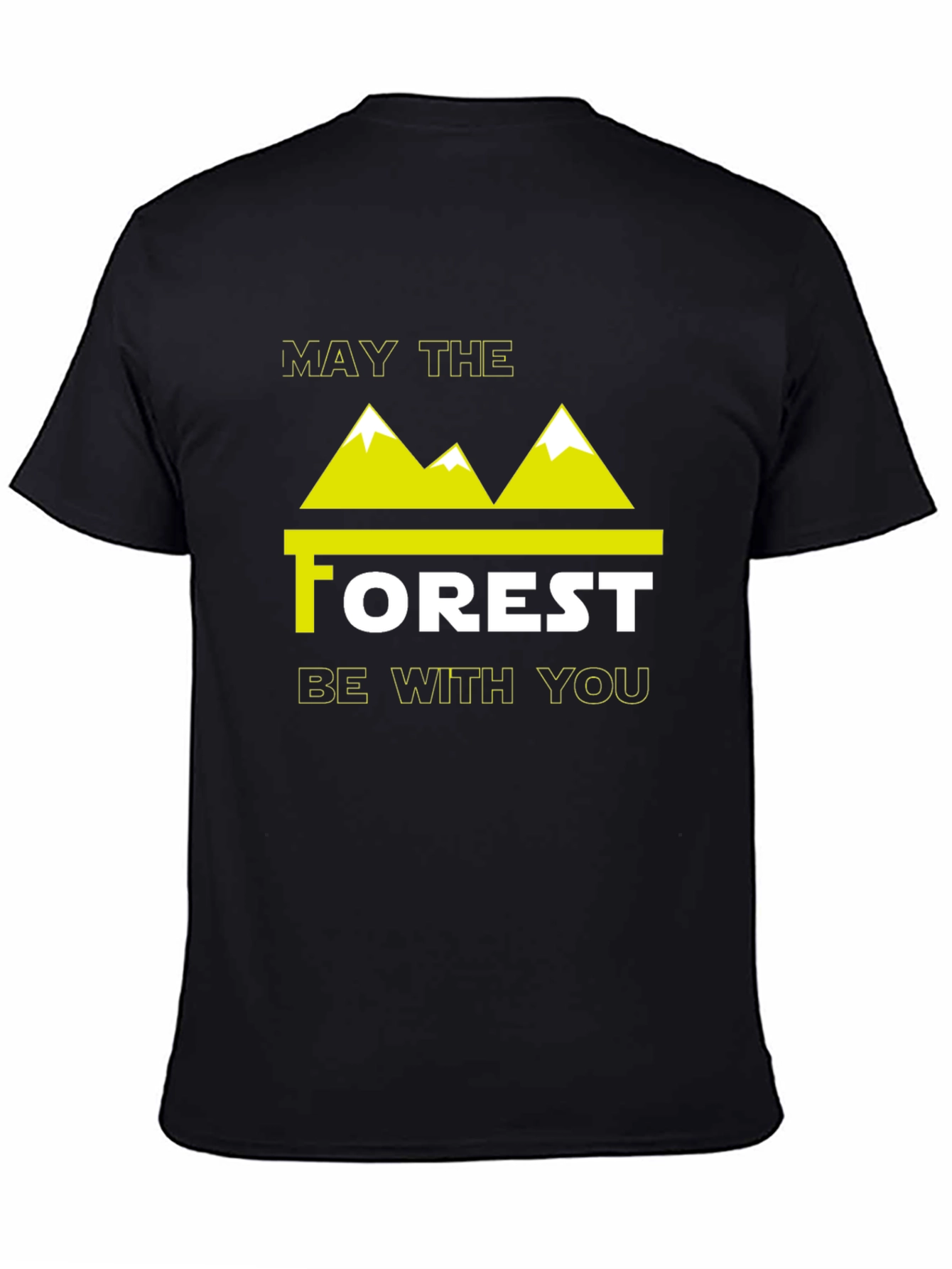 May The Forest Be With You Black T-Shirt