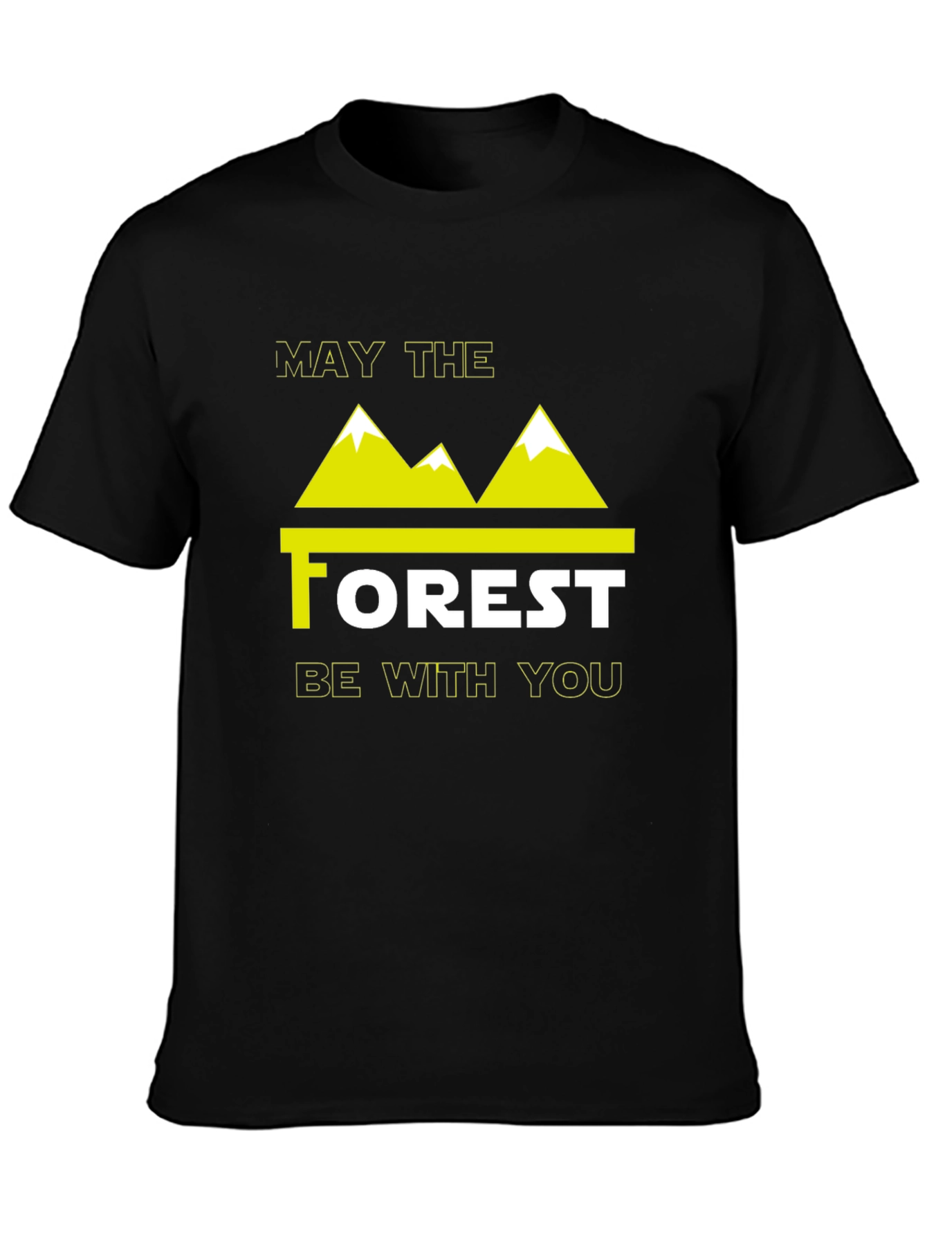 May The Forest Be With You Black T-Shirt