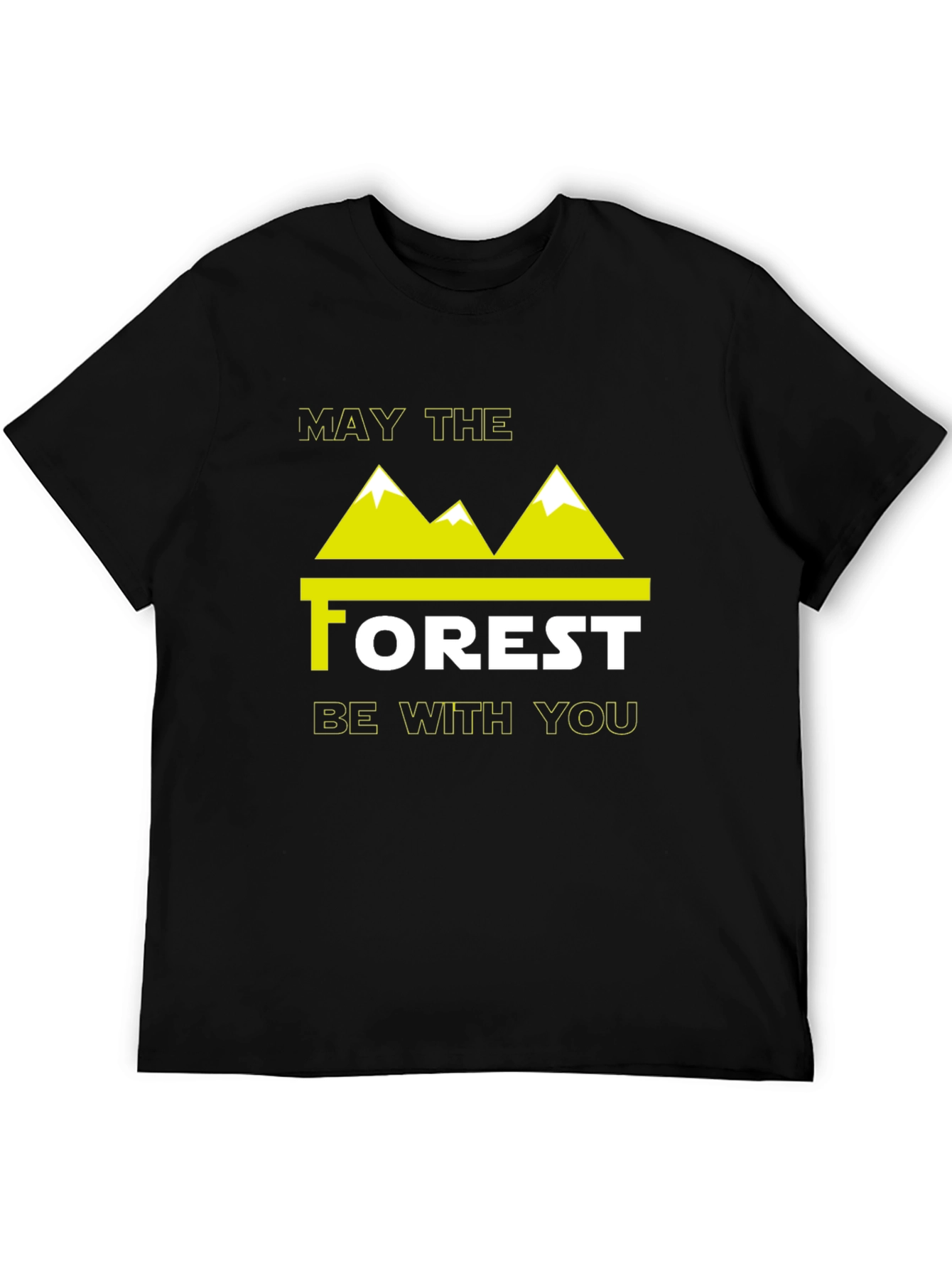 May The Forest Be With You Black T-Shirt