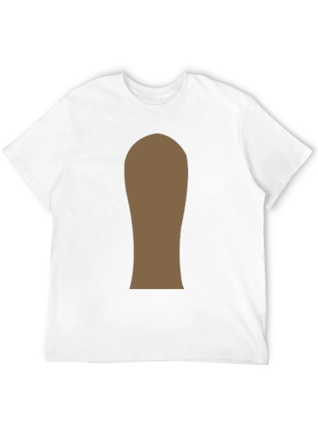 Mens Black T-Shirt with Abstract Brown Design