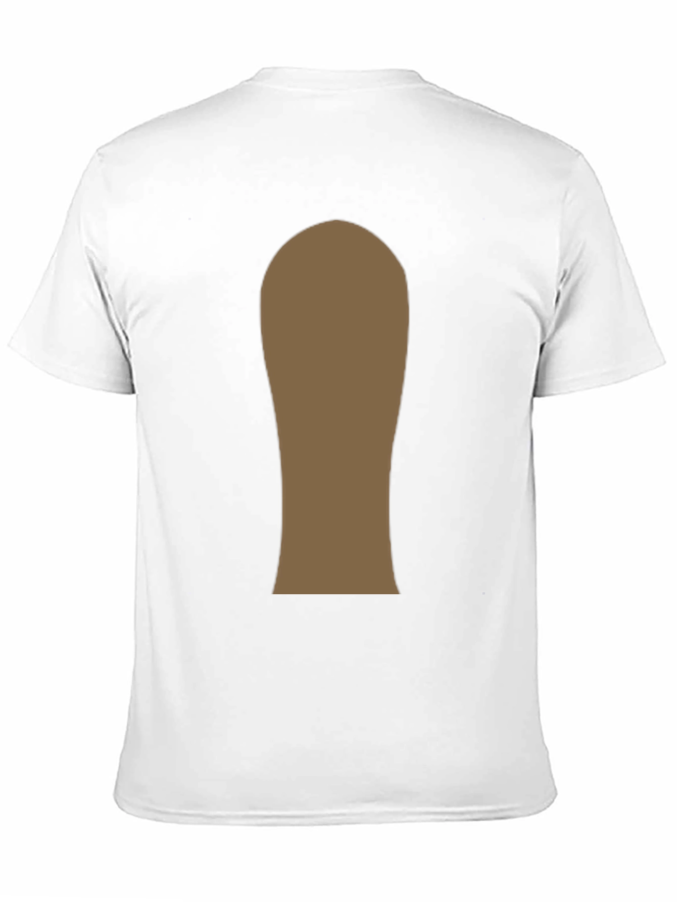 Mens Black T-Shirt with Abstract Brown Design