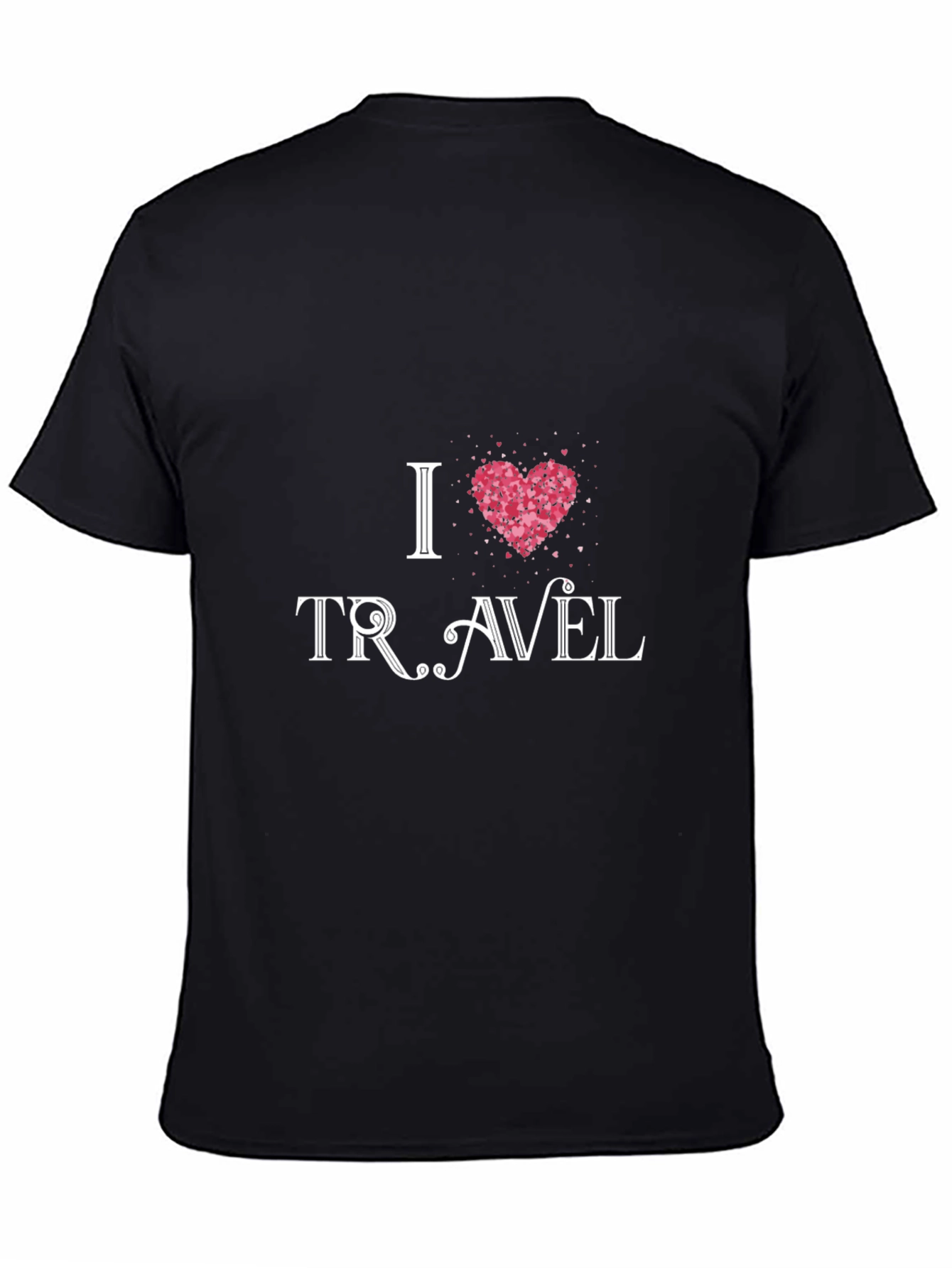 I Heart Travel Black Graphic Tee