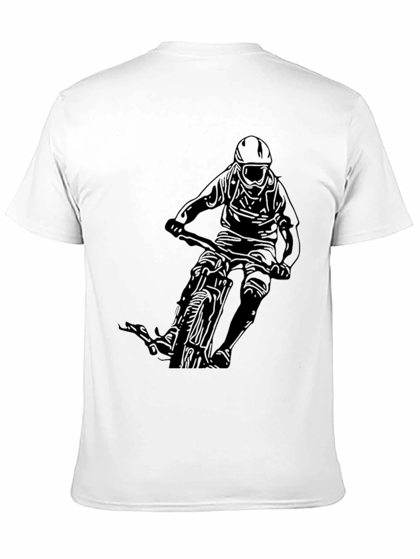 Mountain Biker Graphic Tee - Black Cotton