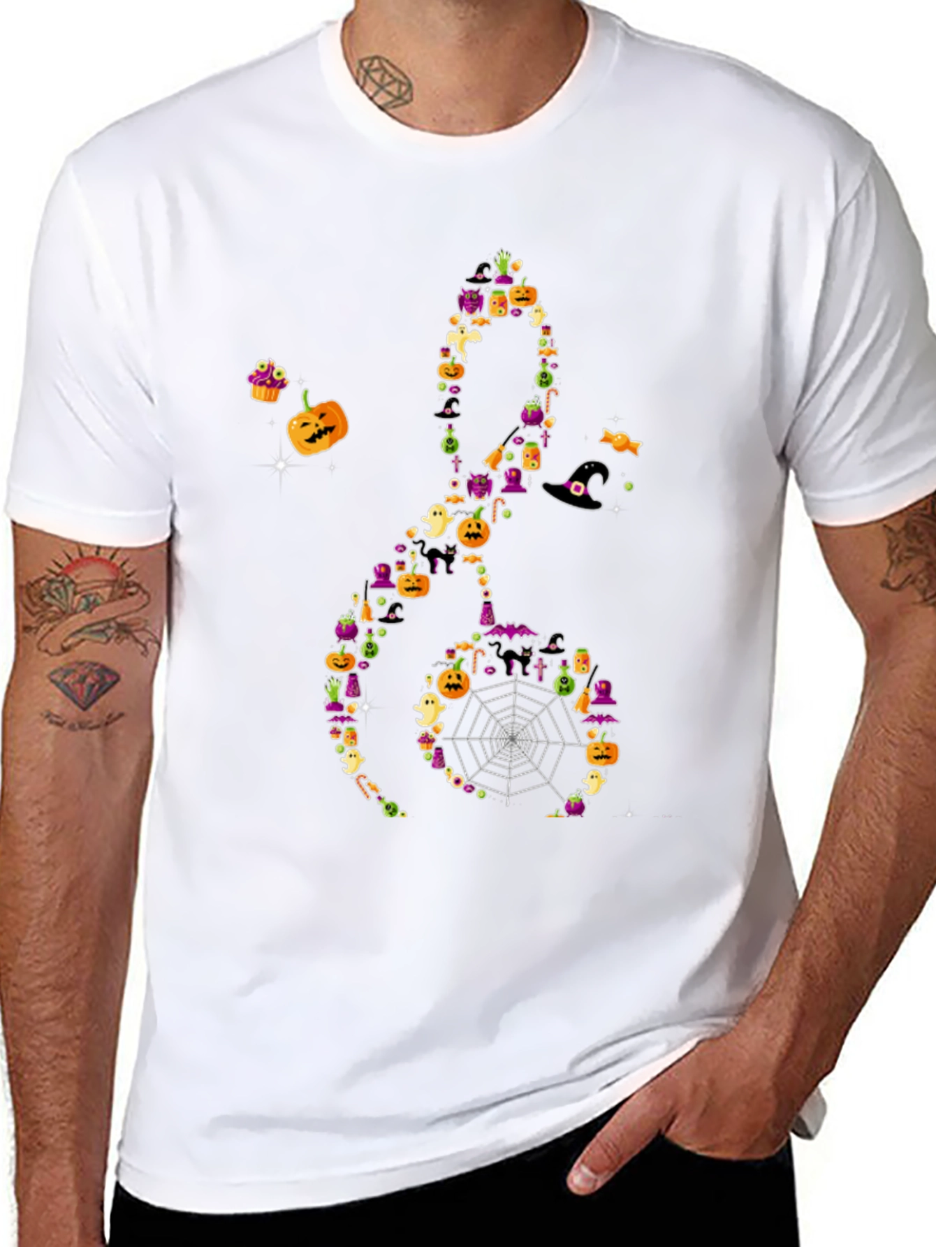 Halloween Music Treble Clef T-Shirt