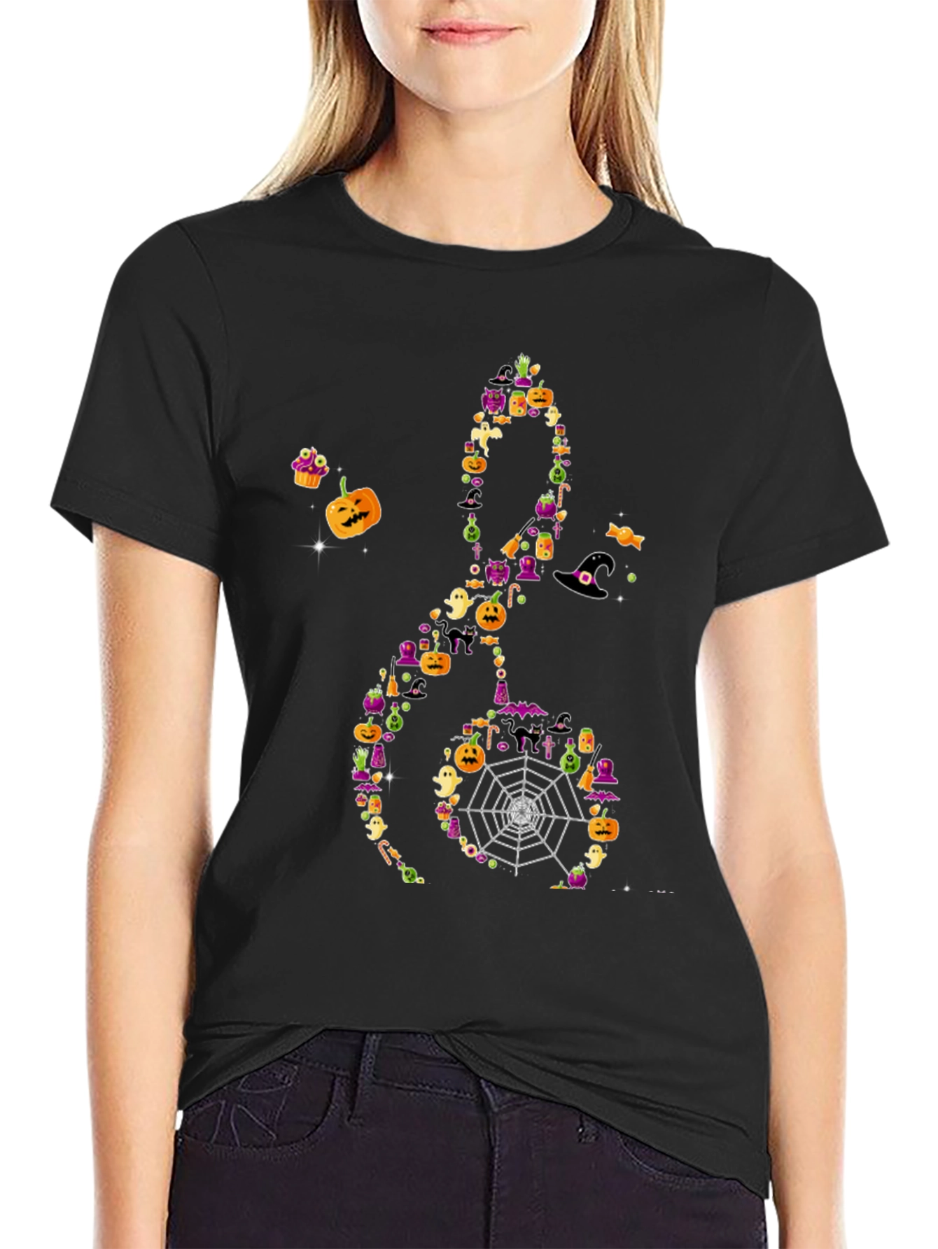 Halloween Music Treble Clef T-Shirt