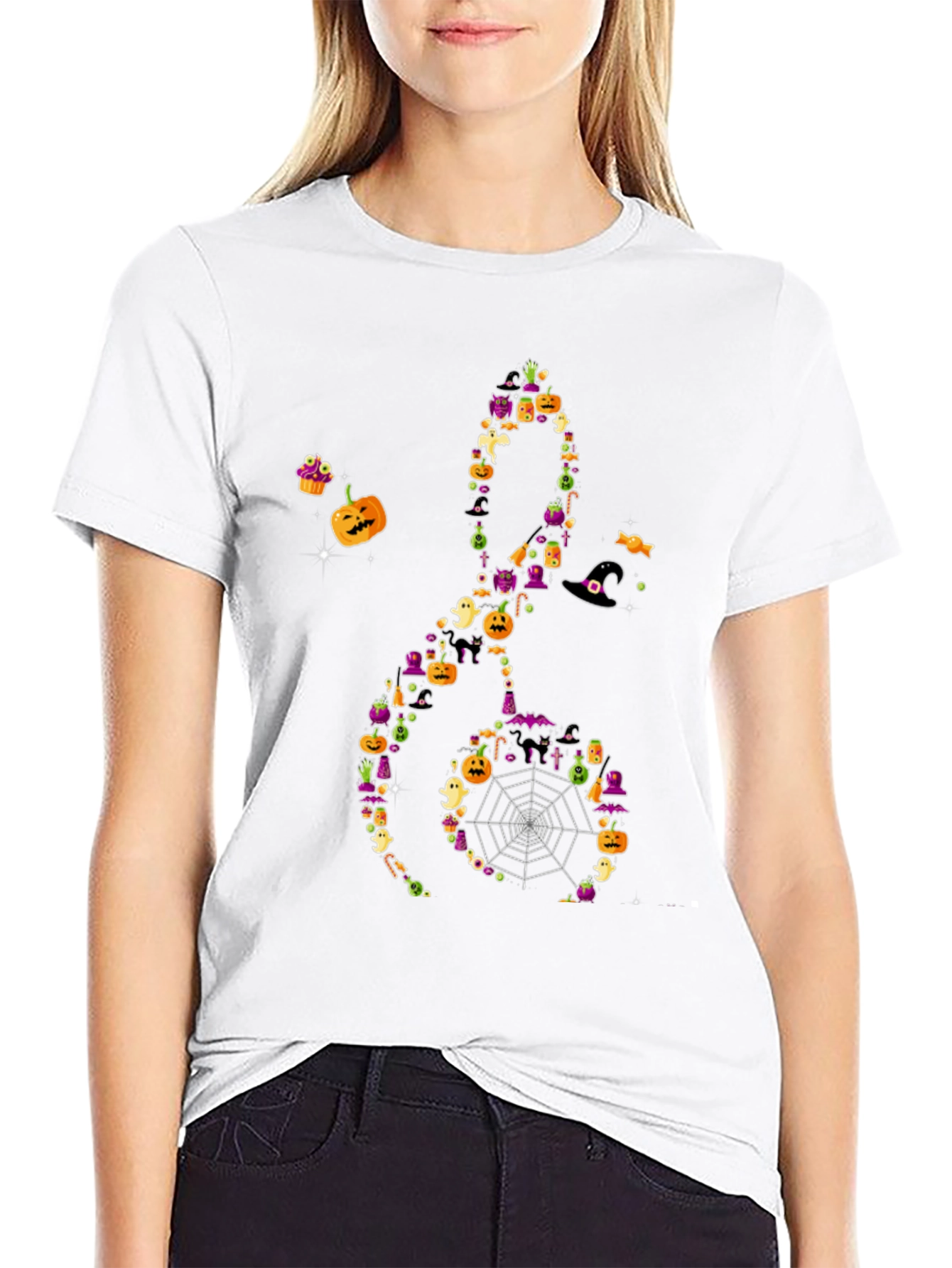 Halloween Music Treble Clef T-Shirt