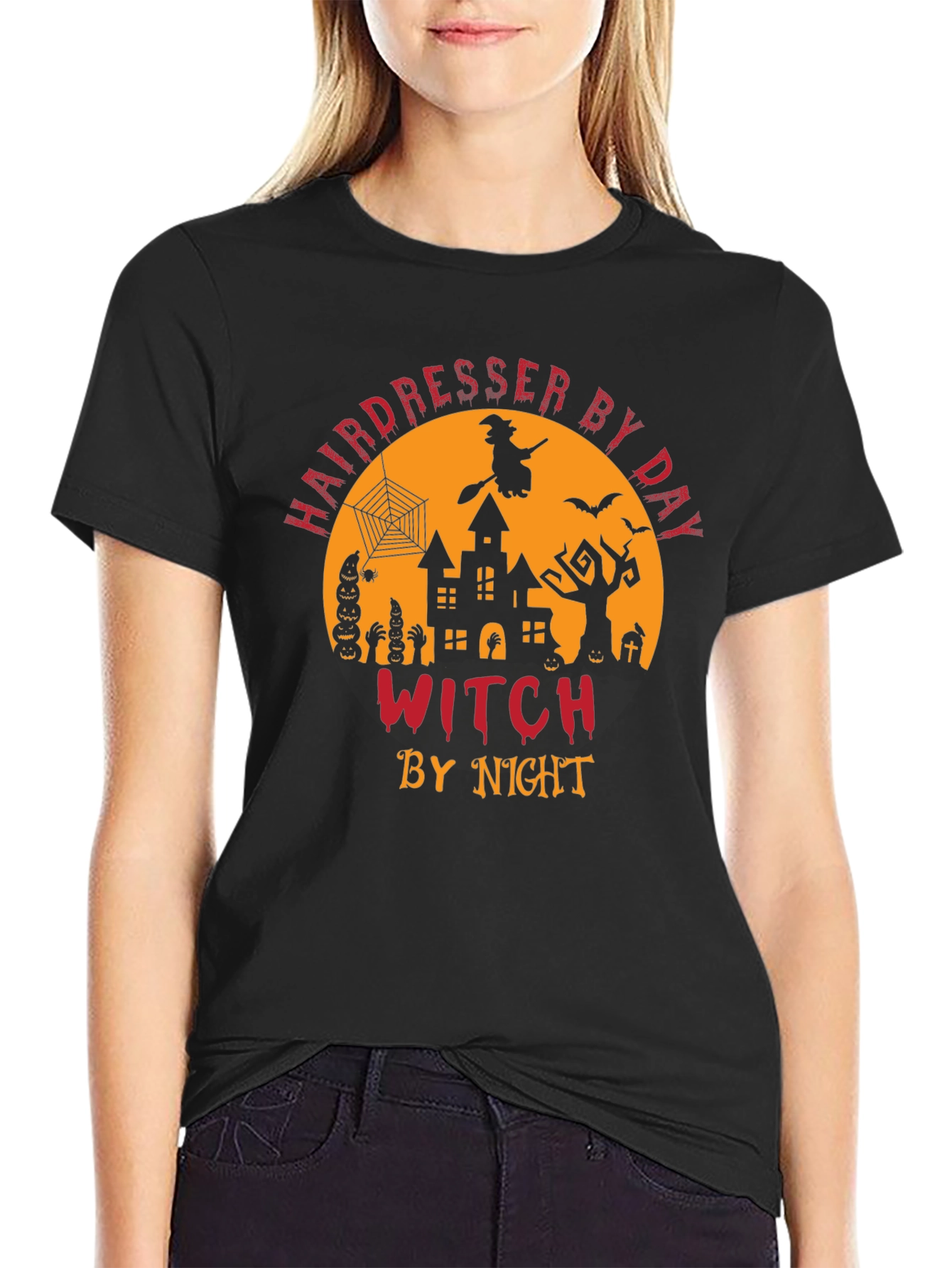 Hairdresser Witch Halloween T-Shirt