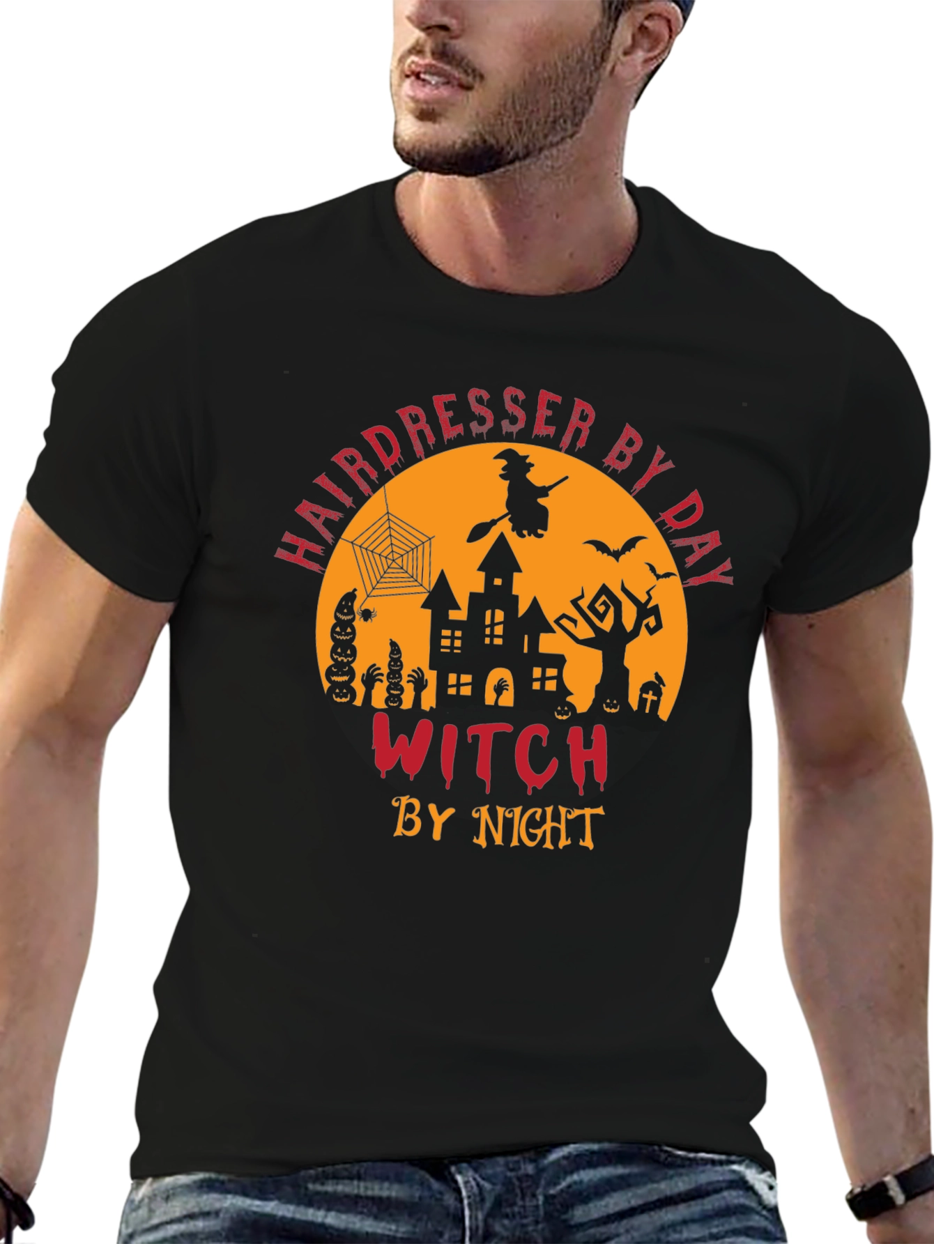 Hairdresser Witch Halloween T-Shirt