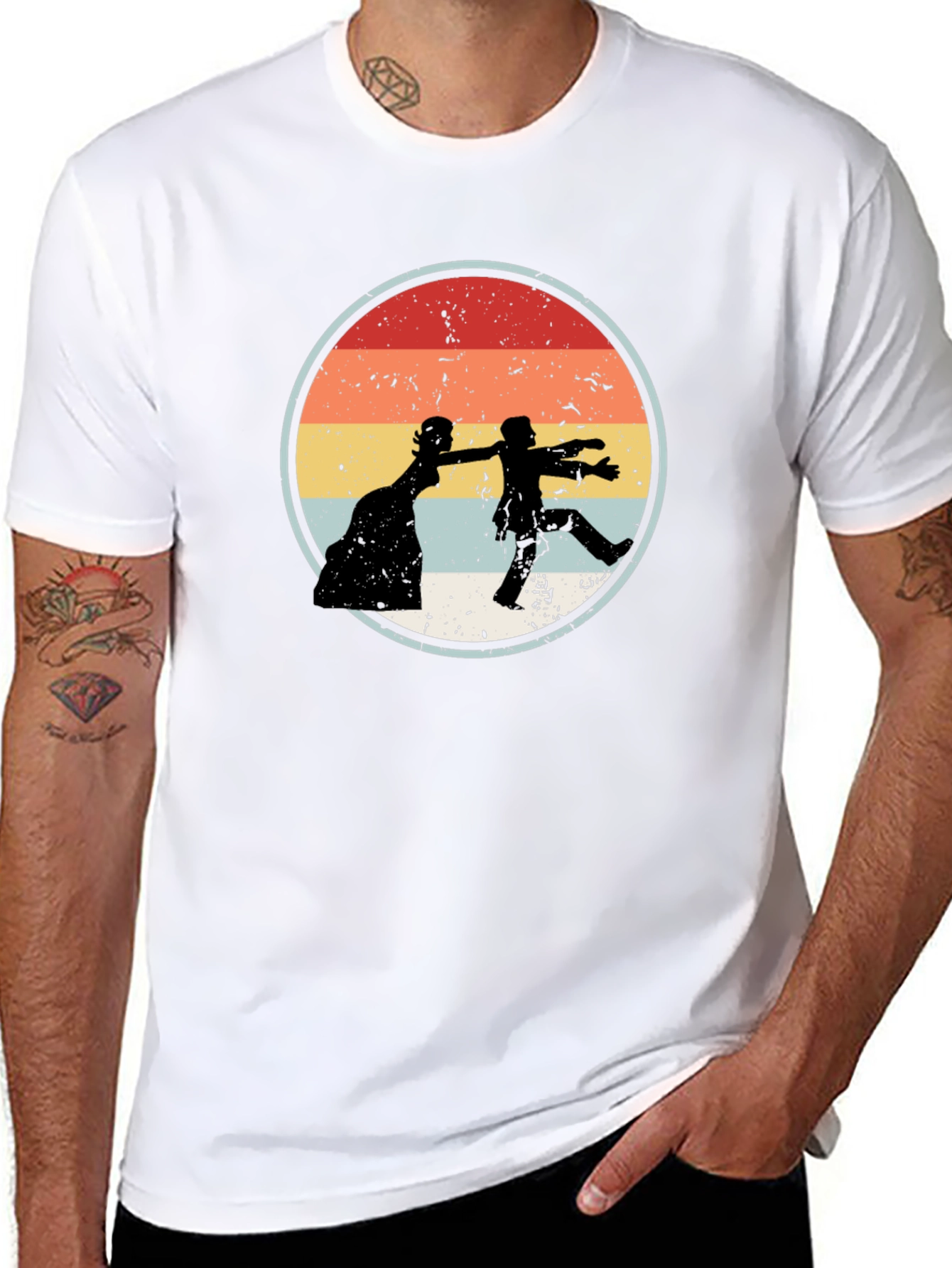 Retro Bride Groom T-Shirt