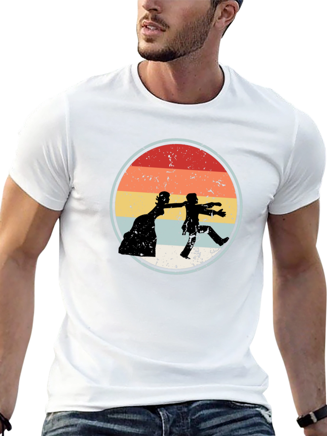 Retro Bride Groom T-Shirt