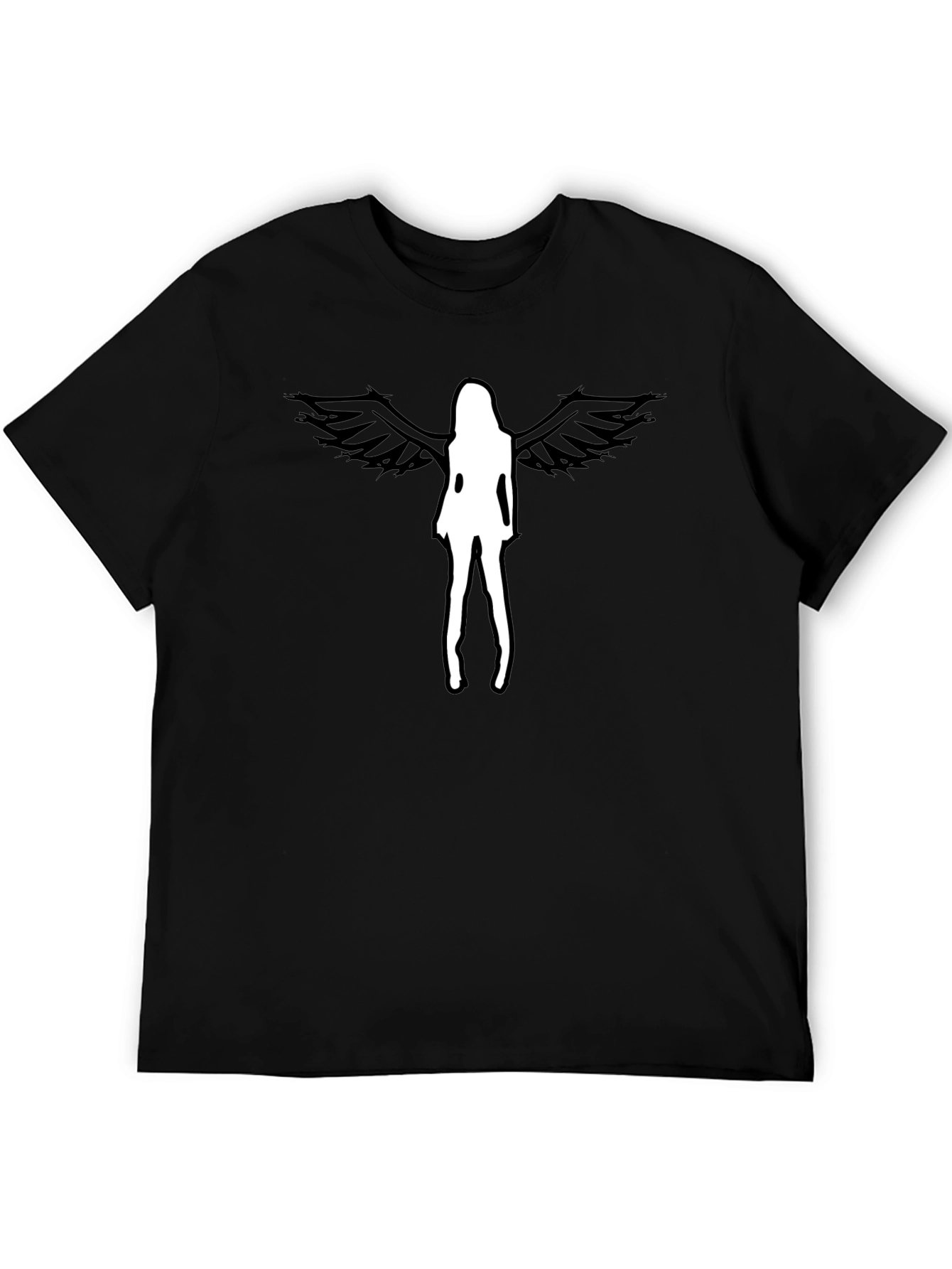 Angel Wings Graphic Tee - Mens Black T-Shirt