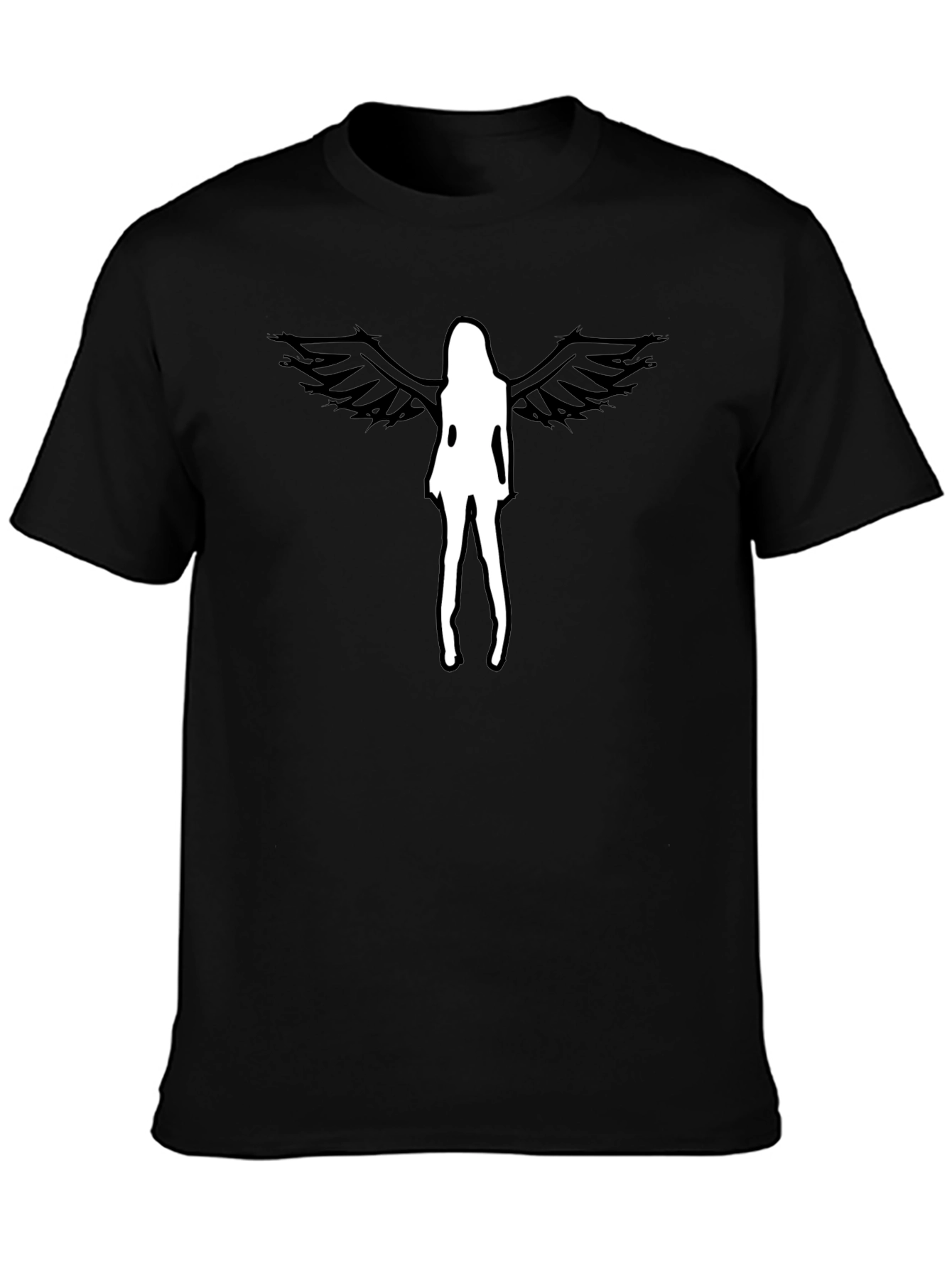 Angel Wings Graphic Tee - Mens Black T-Shirt