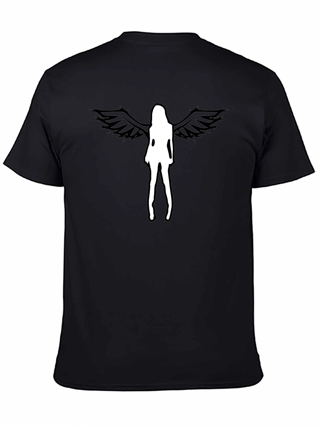 Angel Wings Graphic Tee - Mens Black T-Shirt