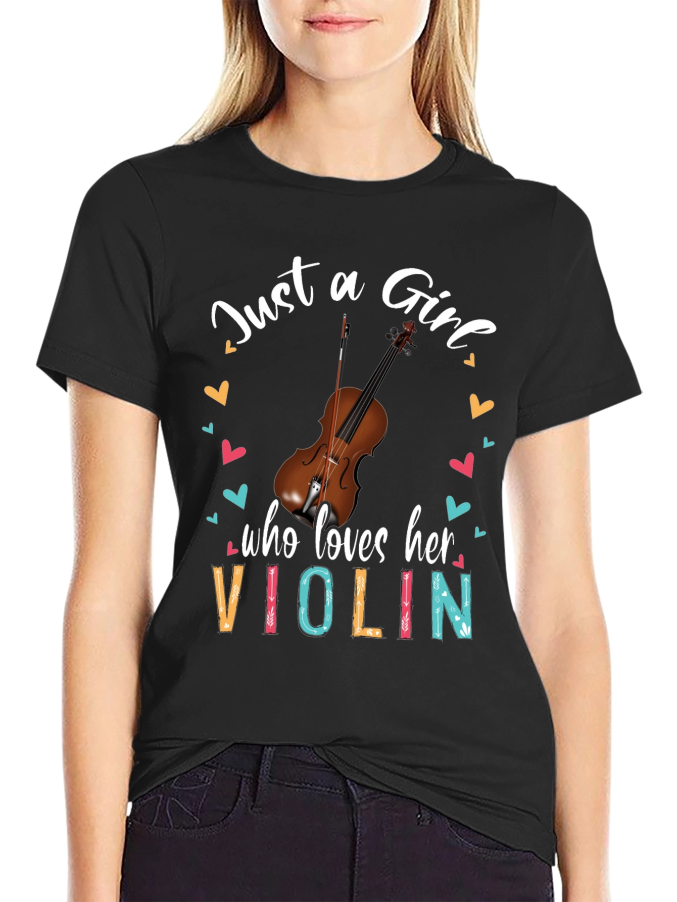 Just a Girl Who Loves Her Violin T-Shirt