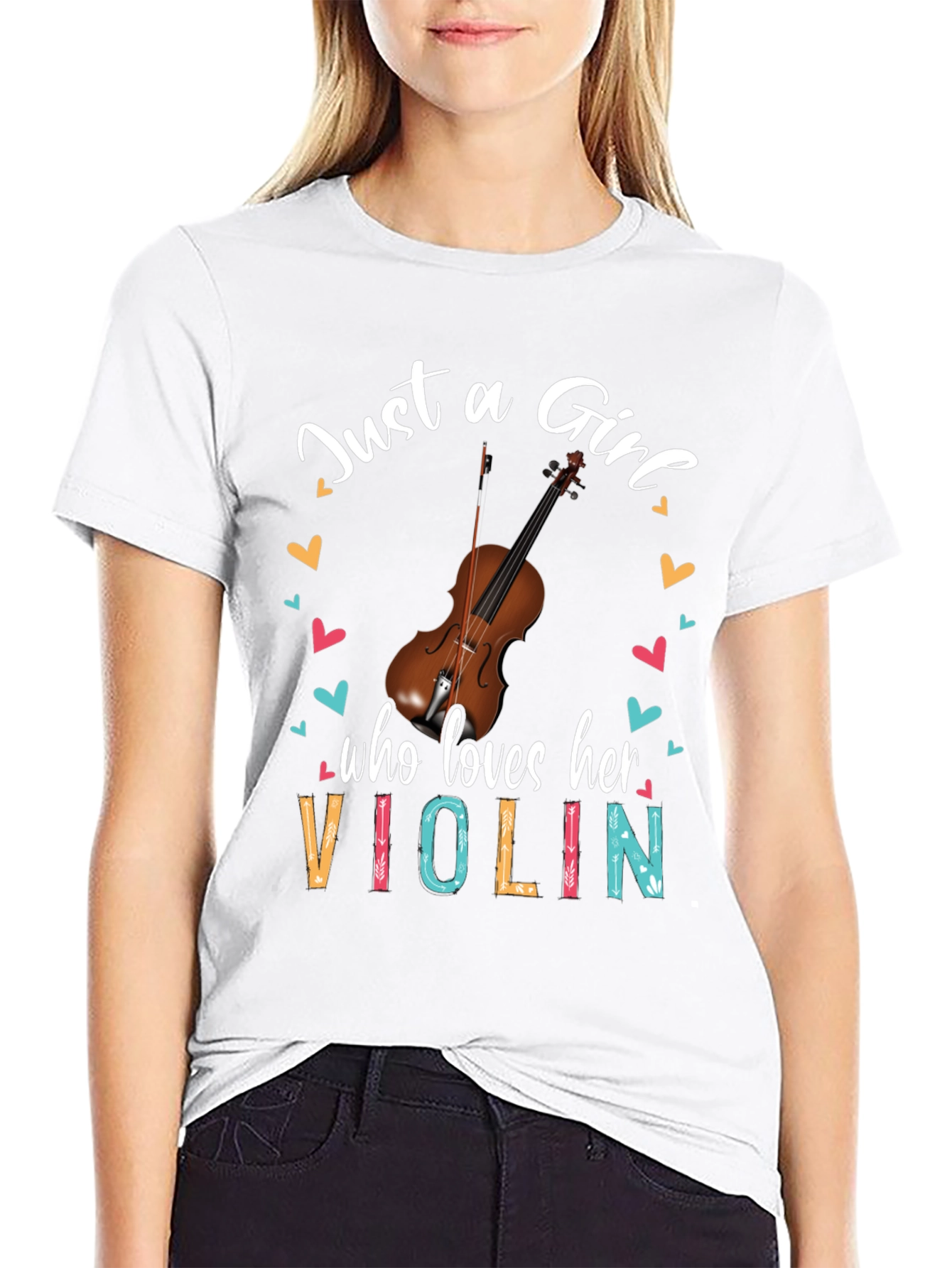 Just a Girl Who Loves Her Violin T-Shirt