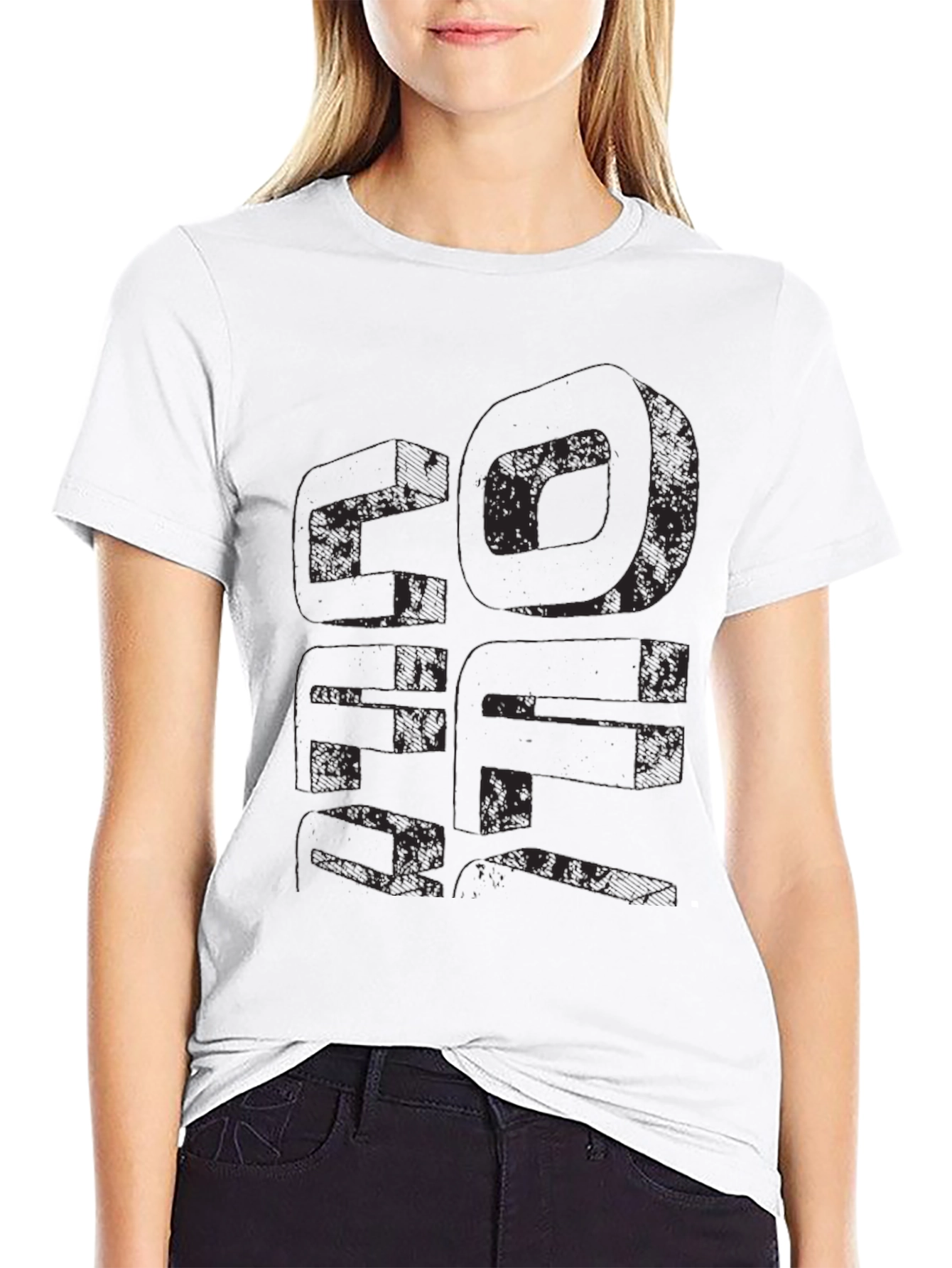 Distressed Graphic Print Tee