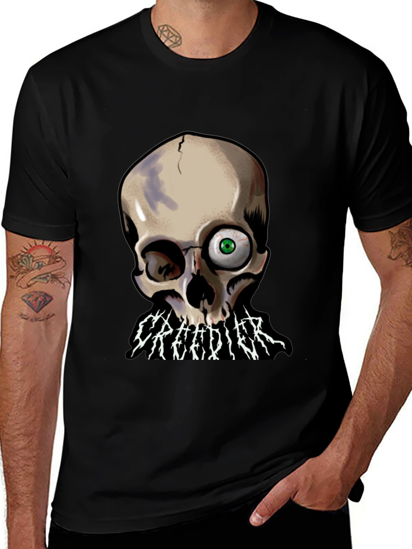 Creedier Skull Graphic T-Shirt