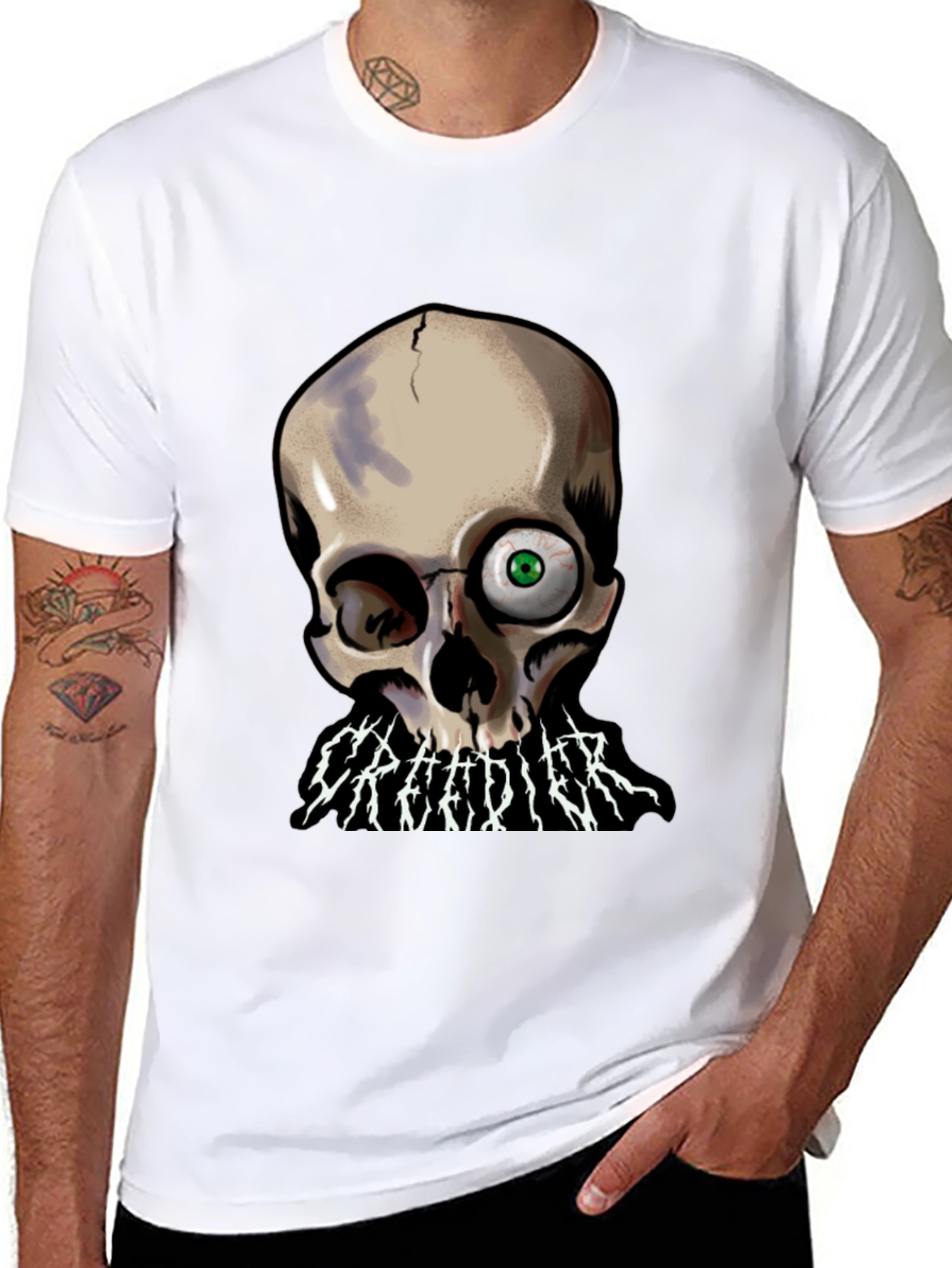 Creedier Skull Graphic T-Shirt