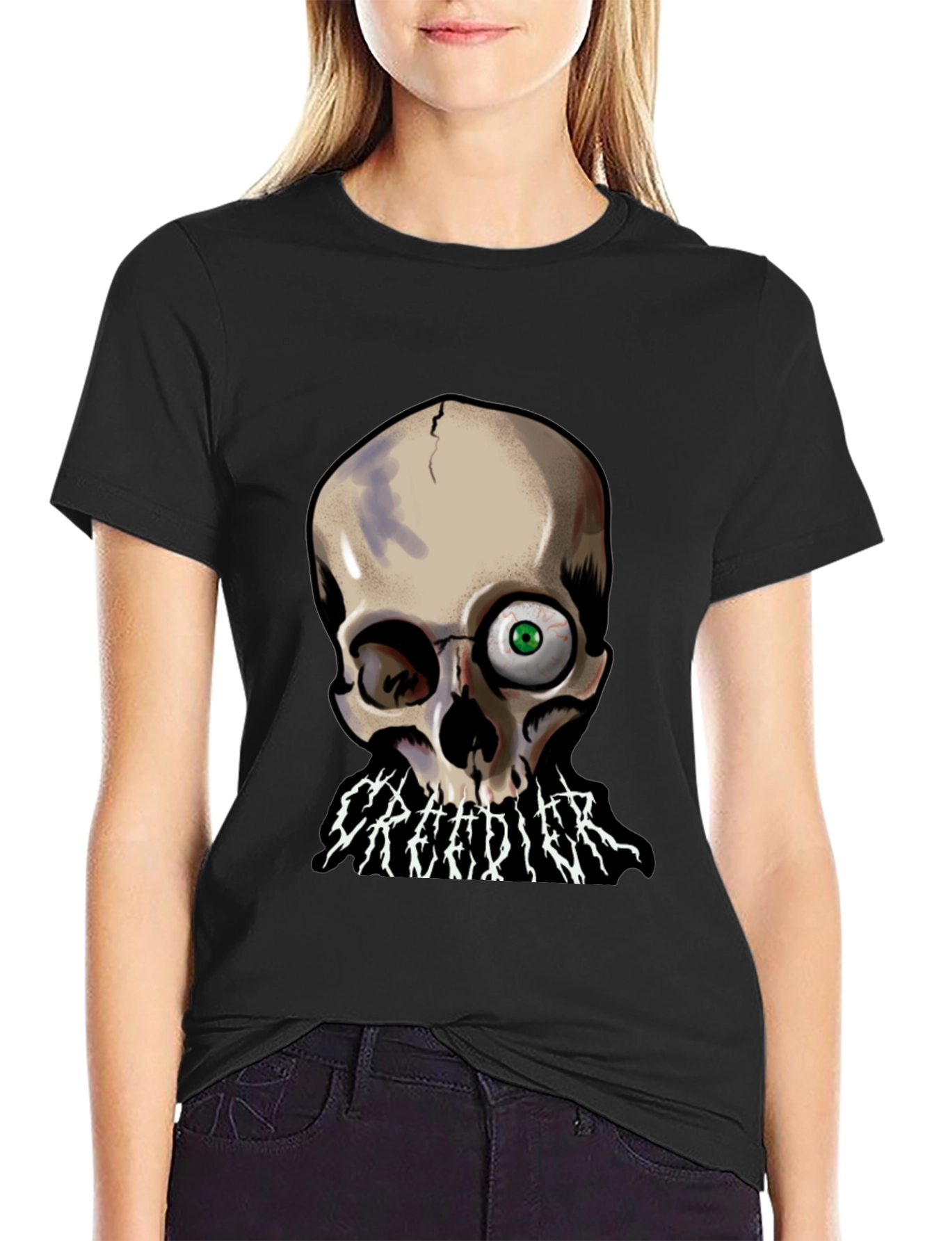 Creedier Skull Graphic T-Shirt