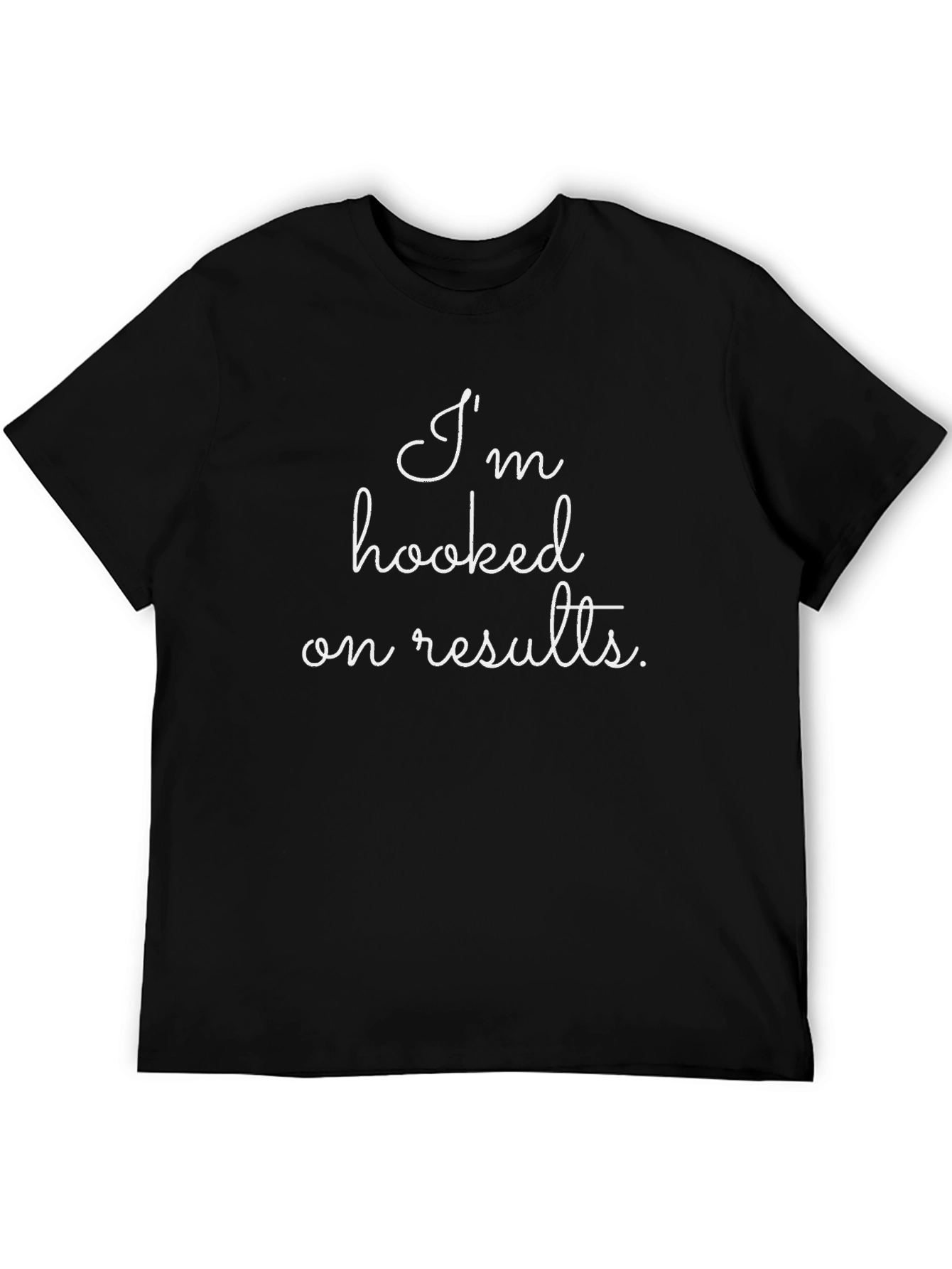 Hooked on Results Black Graphic Tee