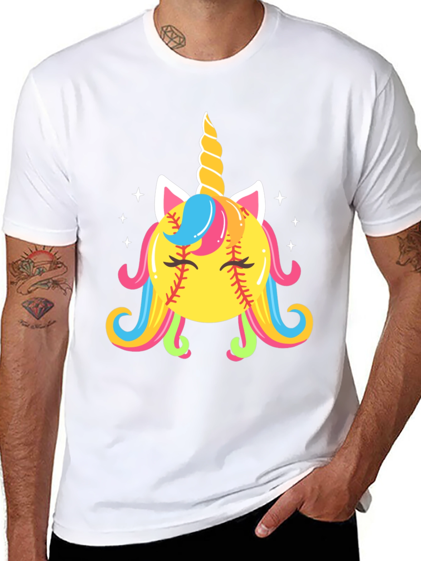 Unicorn Softball Graphic Tee