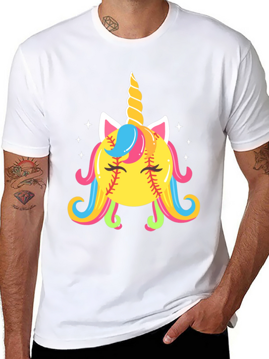 Unicorn Softball Graphic Tee